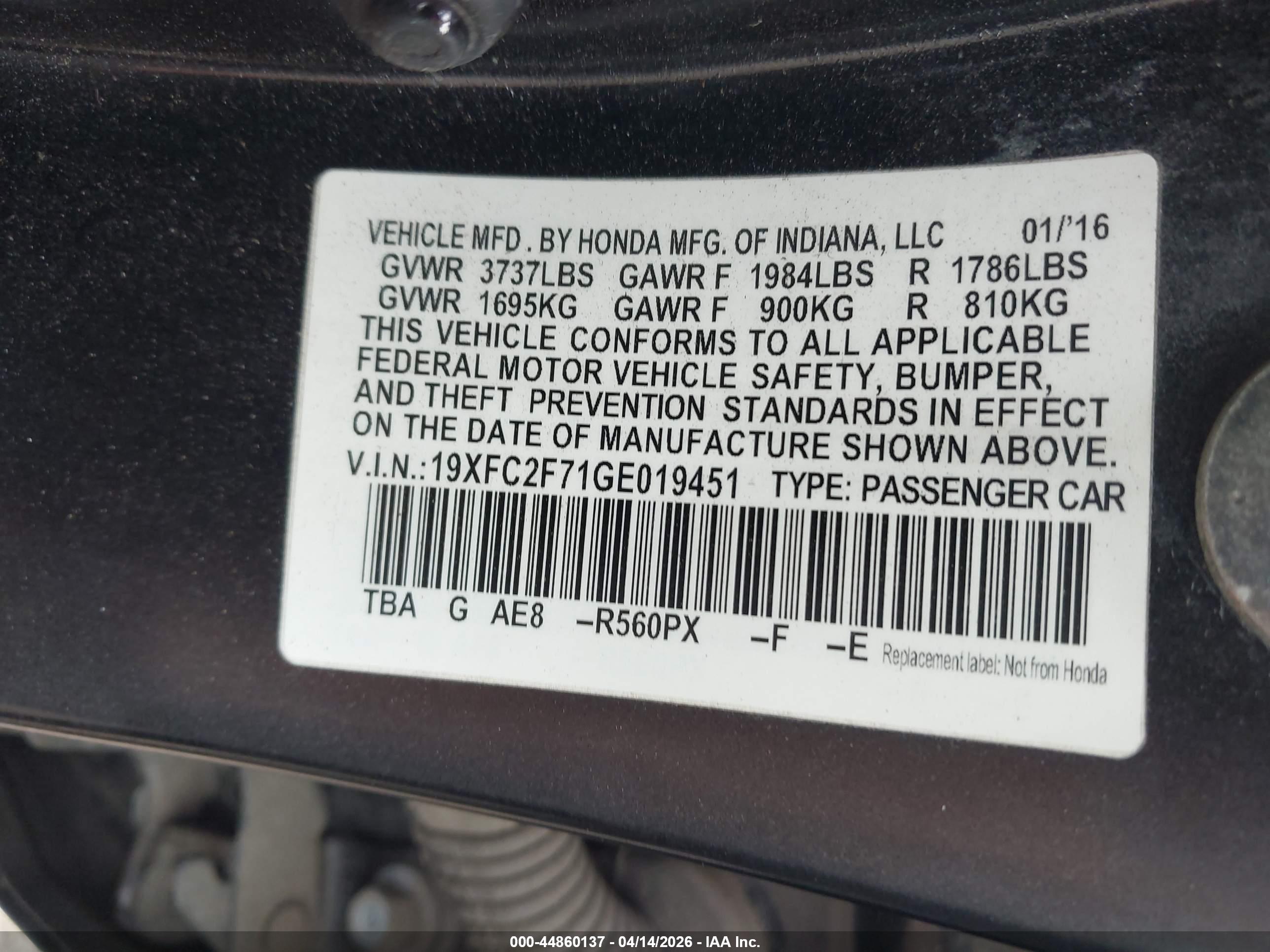 HONDA CIVIC image 9