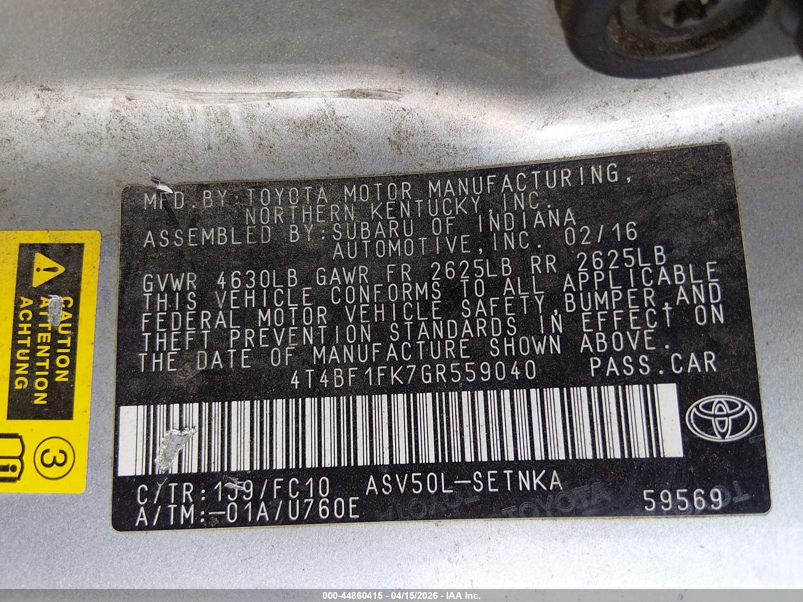 TOYOTA CAMRY image 9