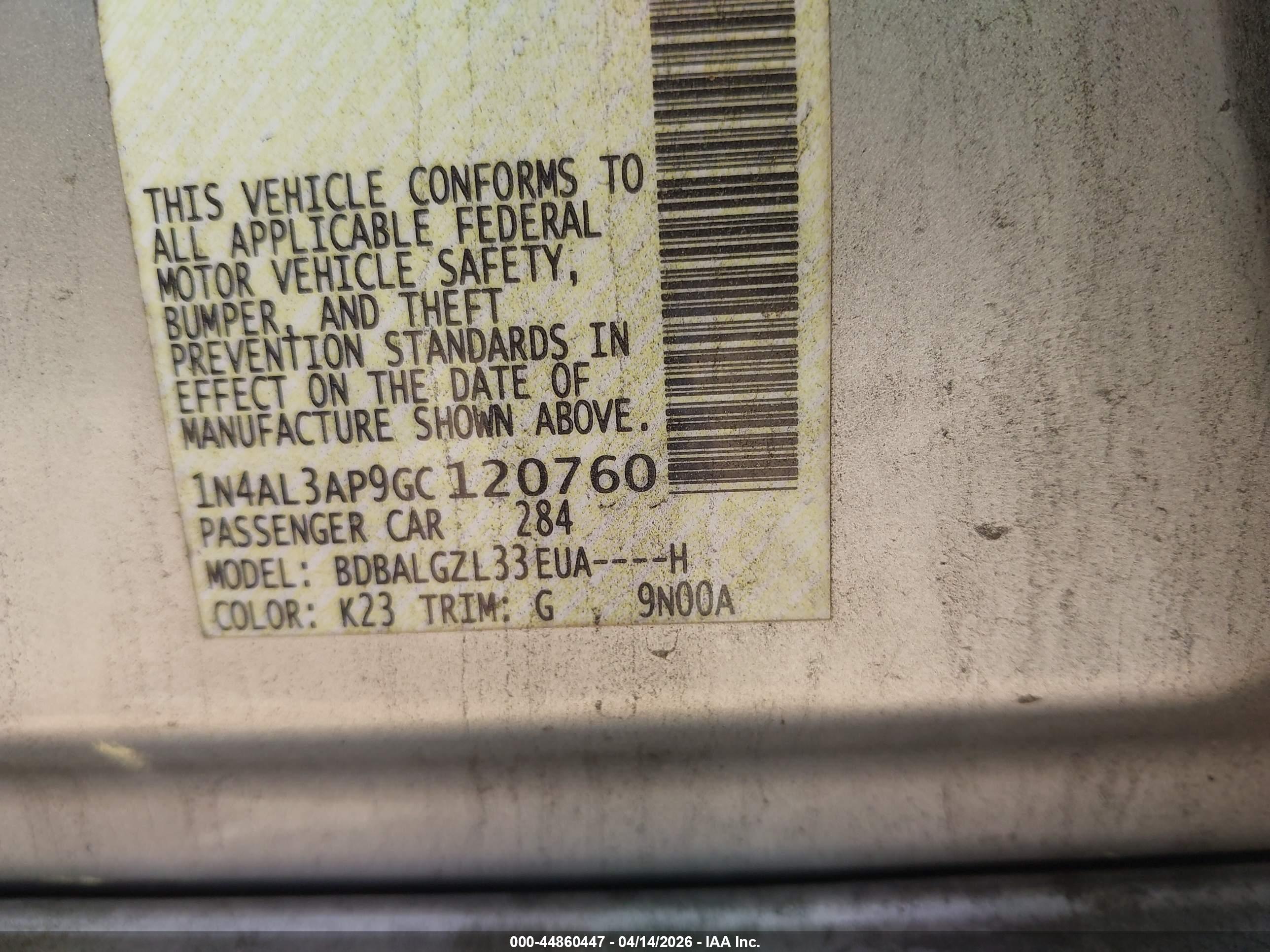 NISSAN ALTIMA image 9