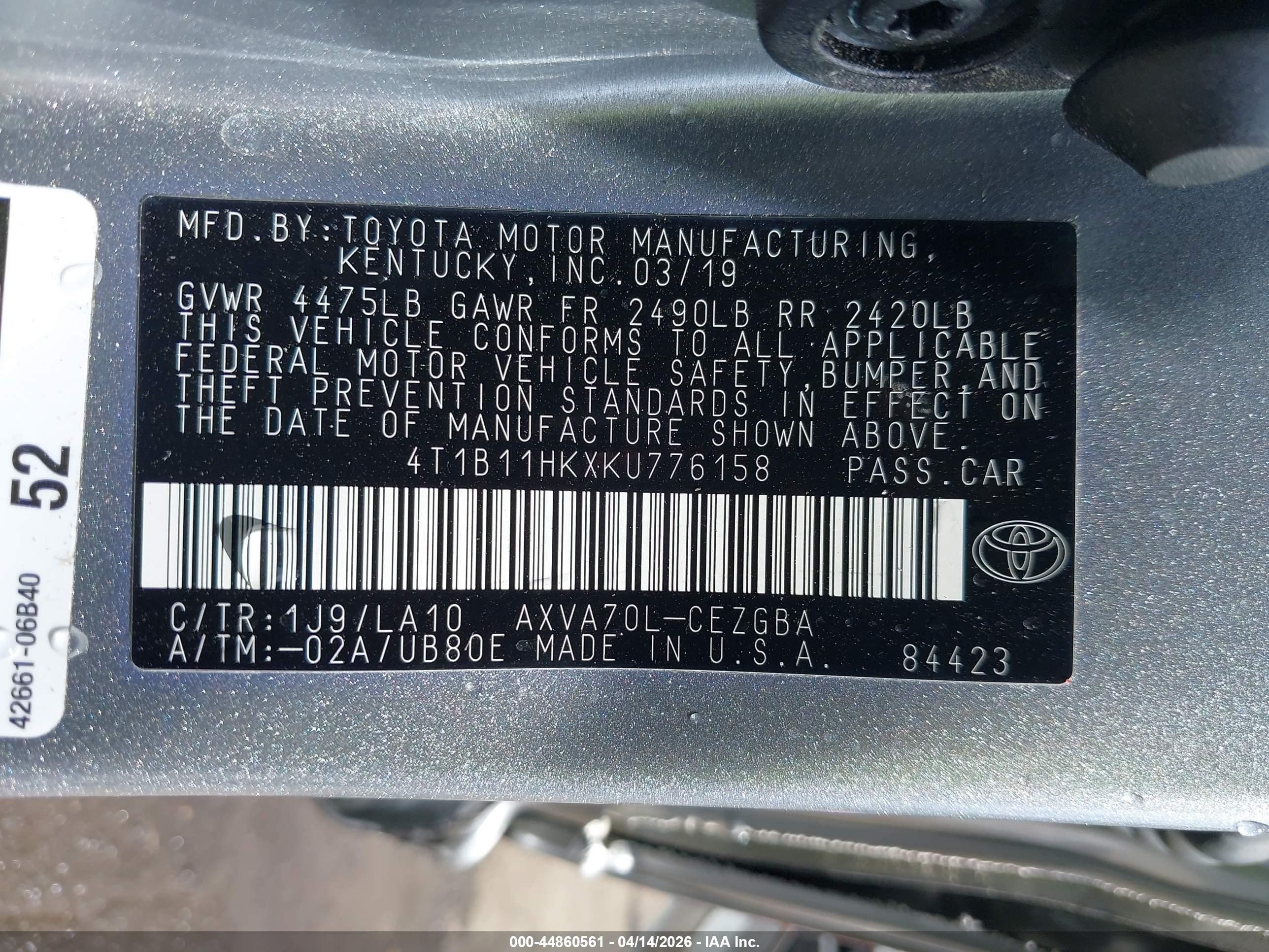 TOYOTA CAMRY image 9