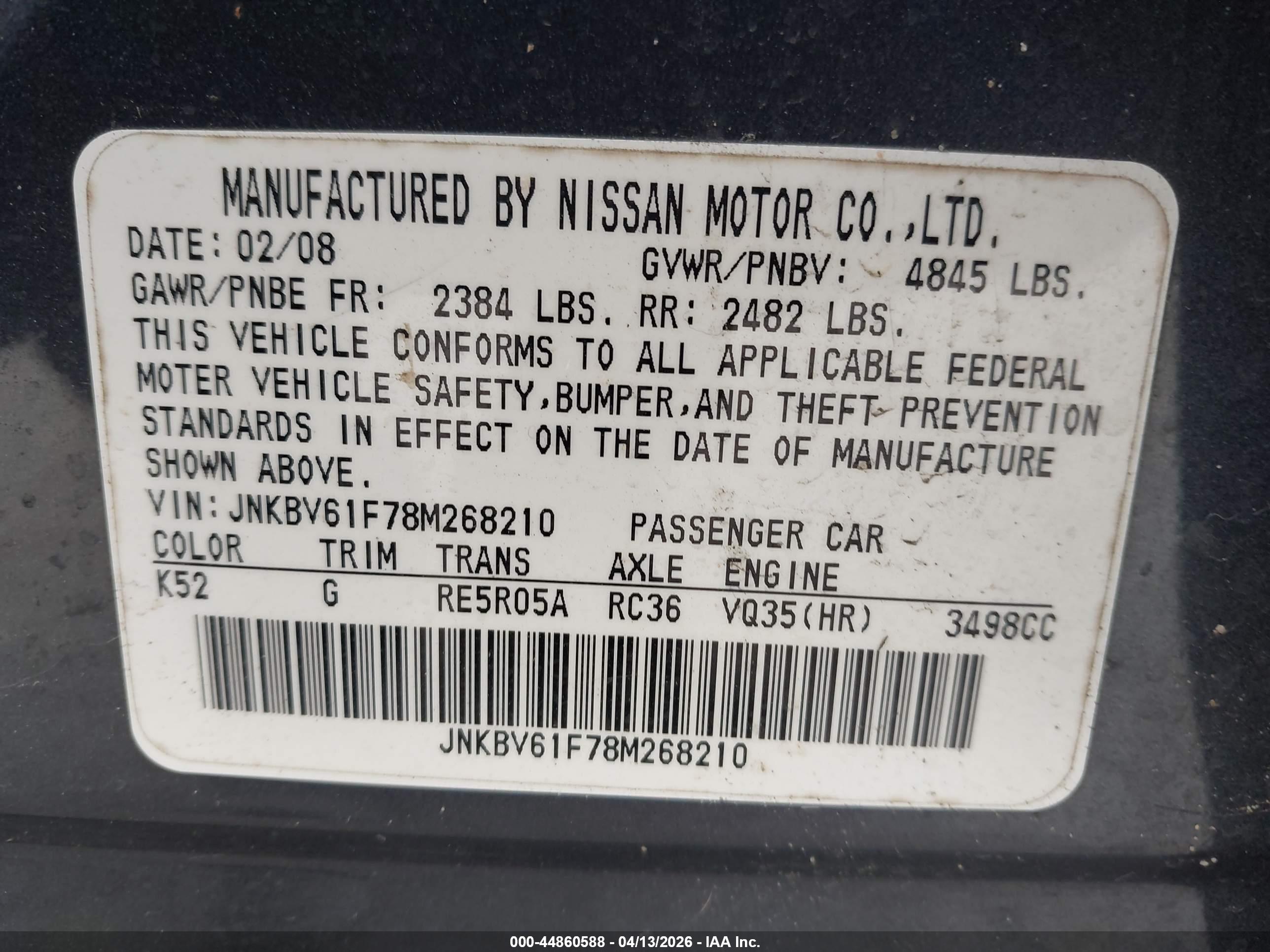 INFINITI G35X image 9