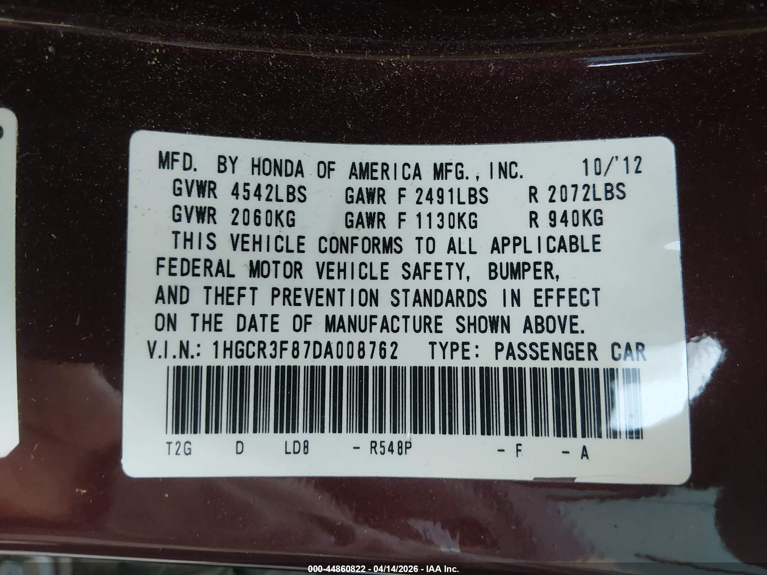 HONDA ACCORD image 9
