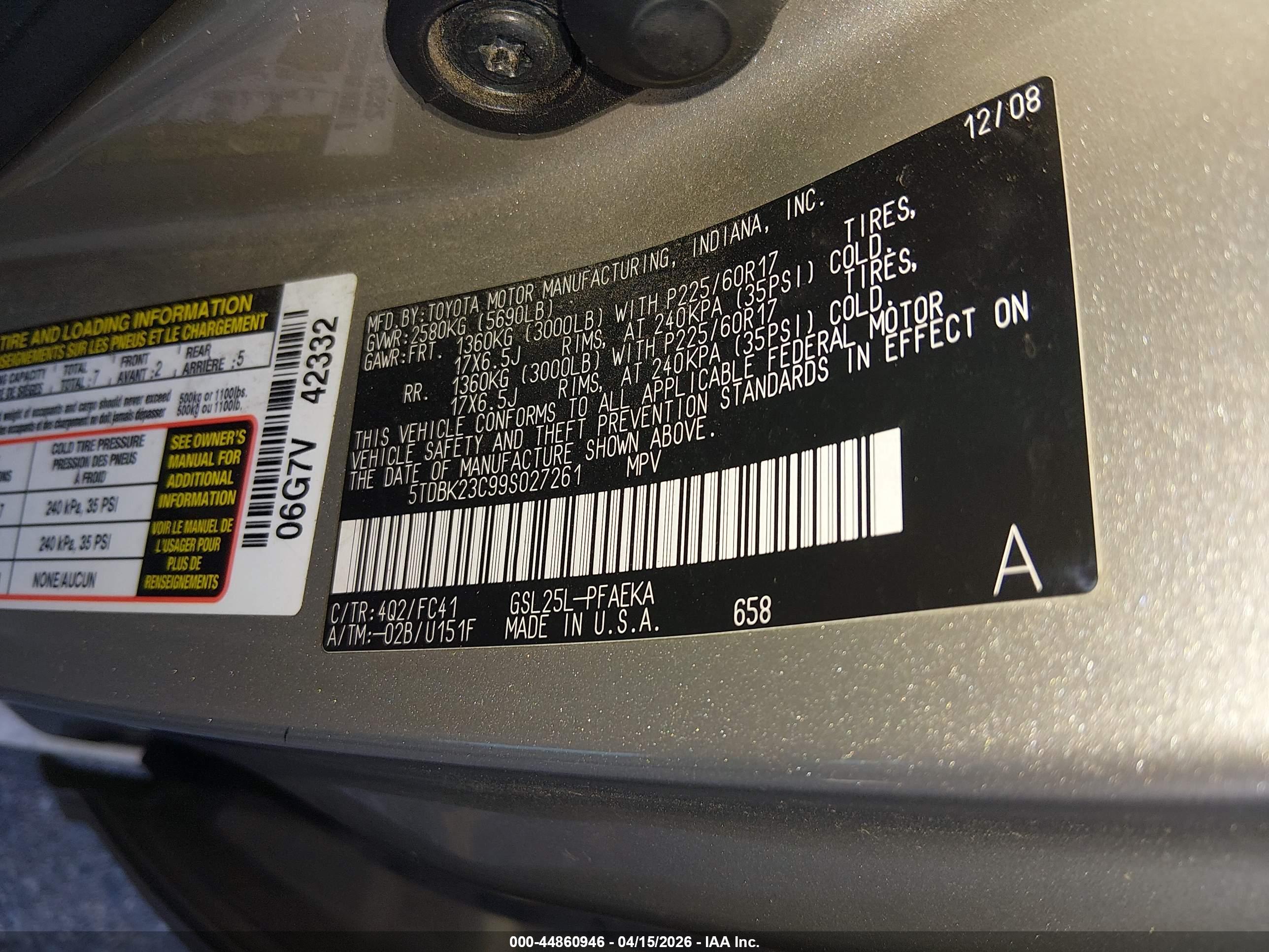 TOYOTA SIENNA image 9
