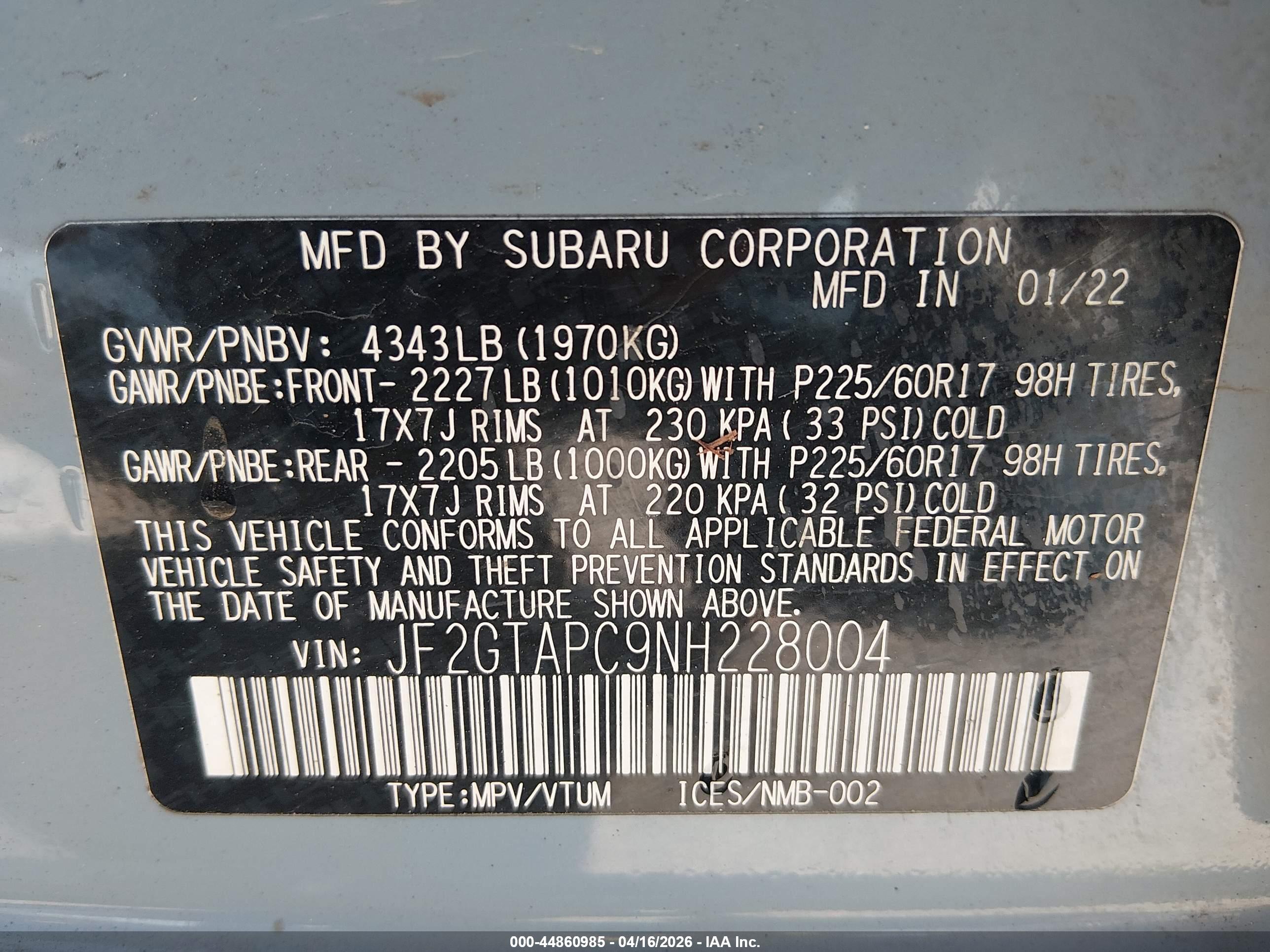 SUBARU CROSSTREK image 9