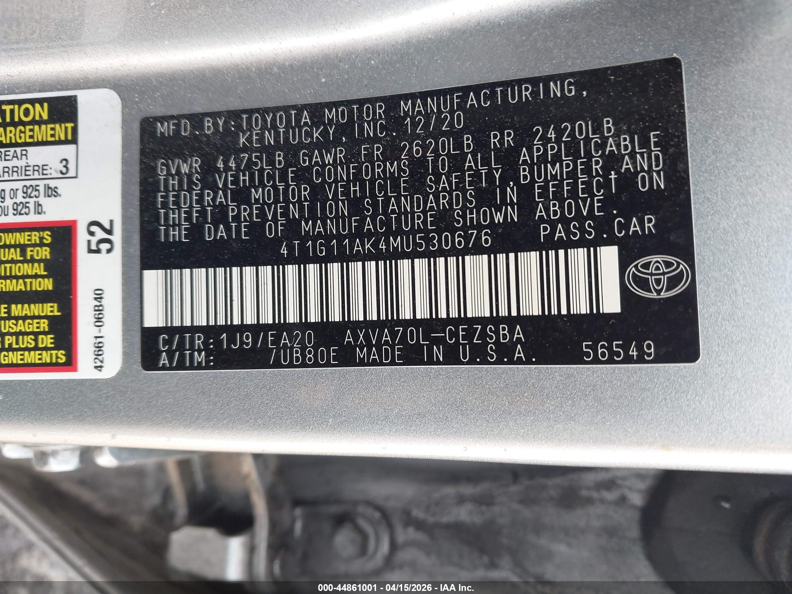 TOYOTA CAMRY image 9