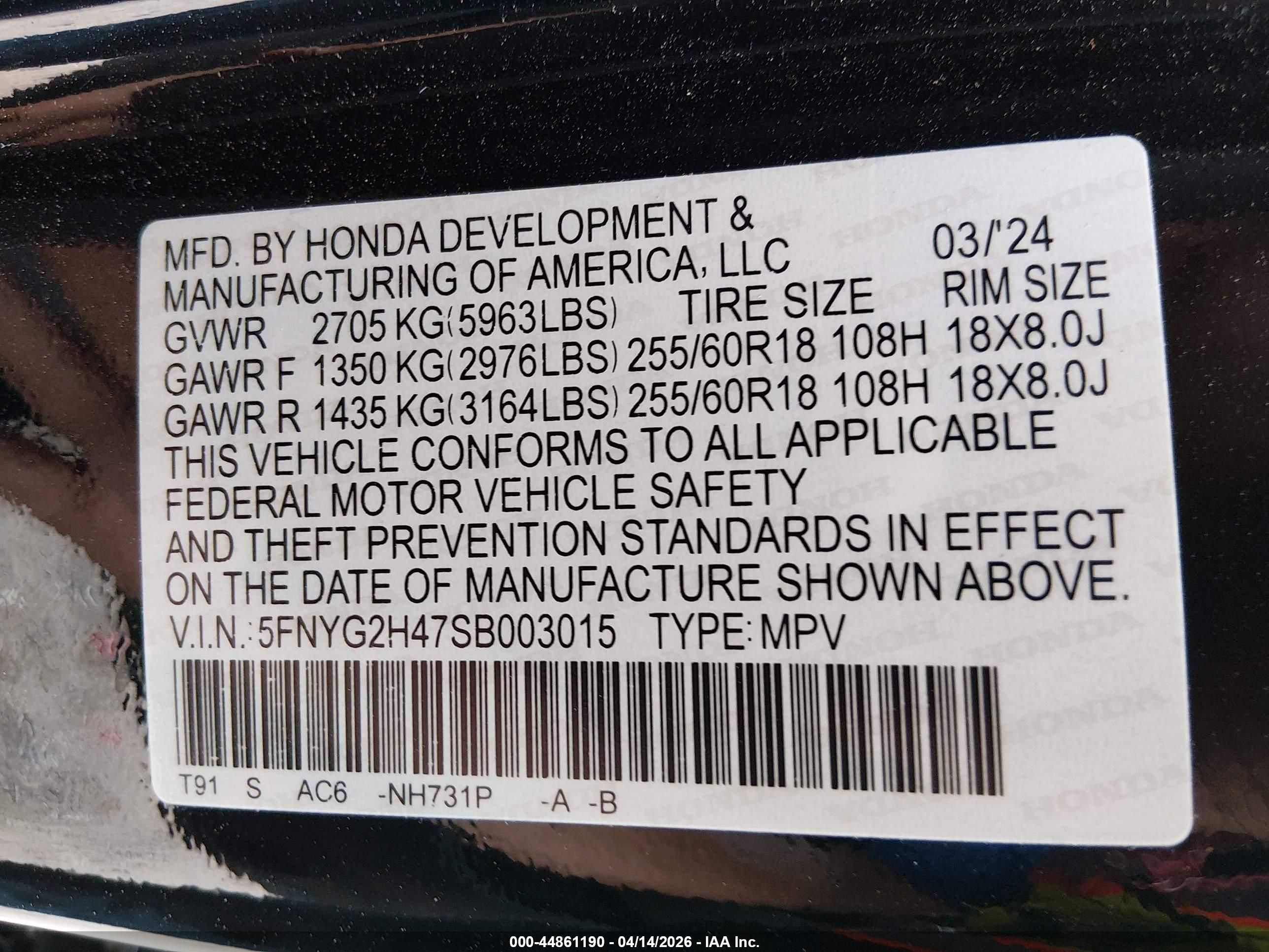HONDA PILOT image 9