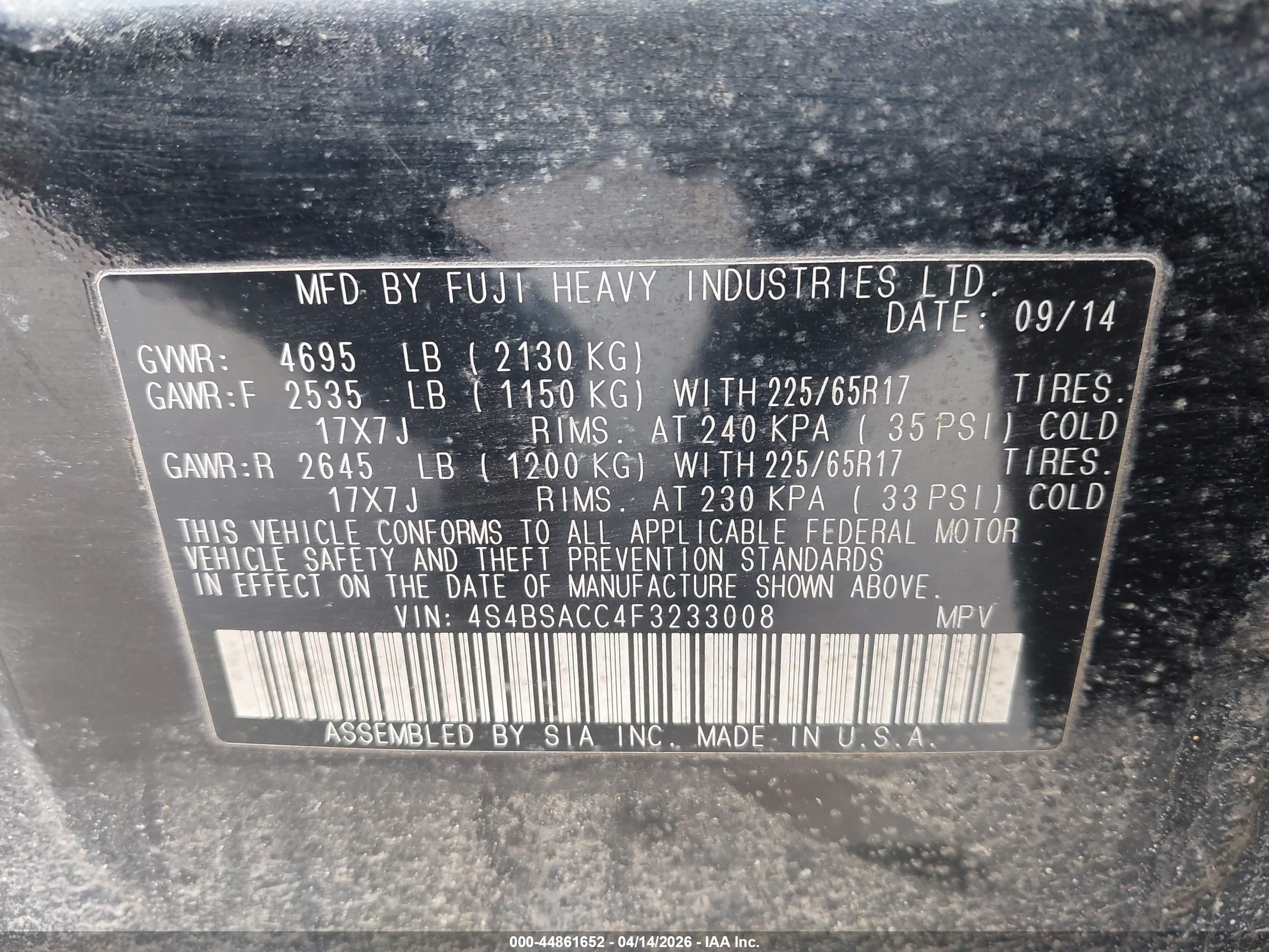 SUBARU OUTBACK image 9