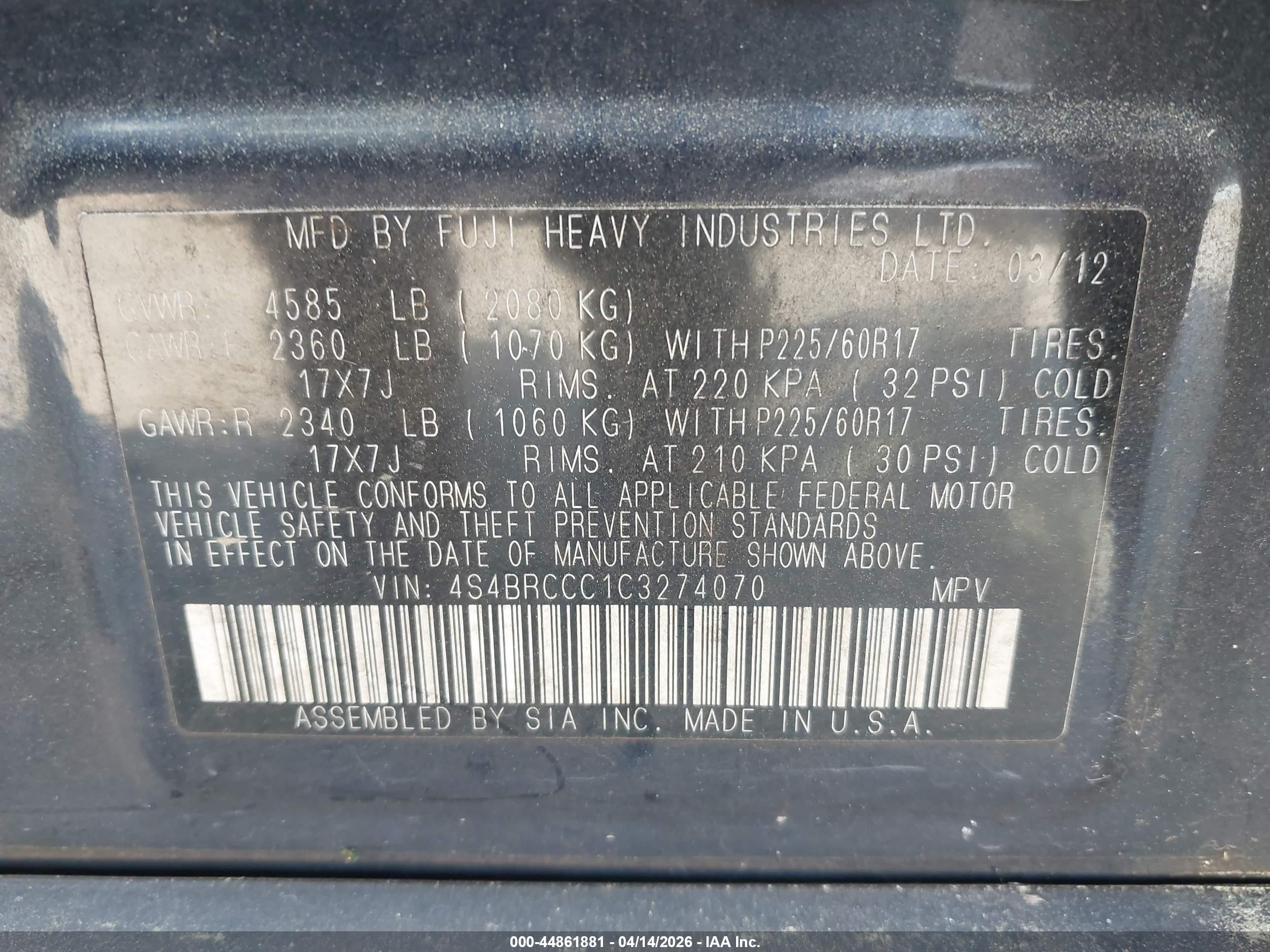 SUBARU OUTBACK image 9