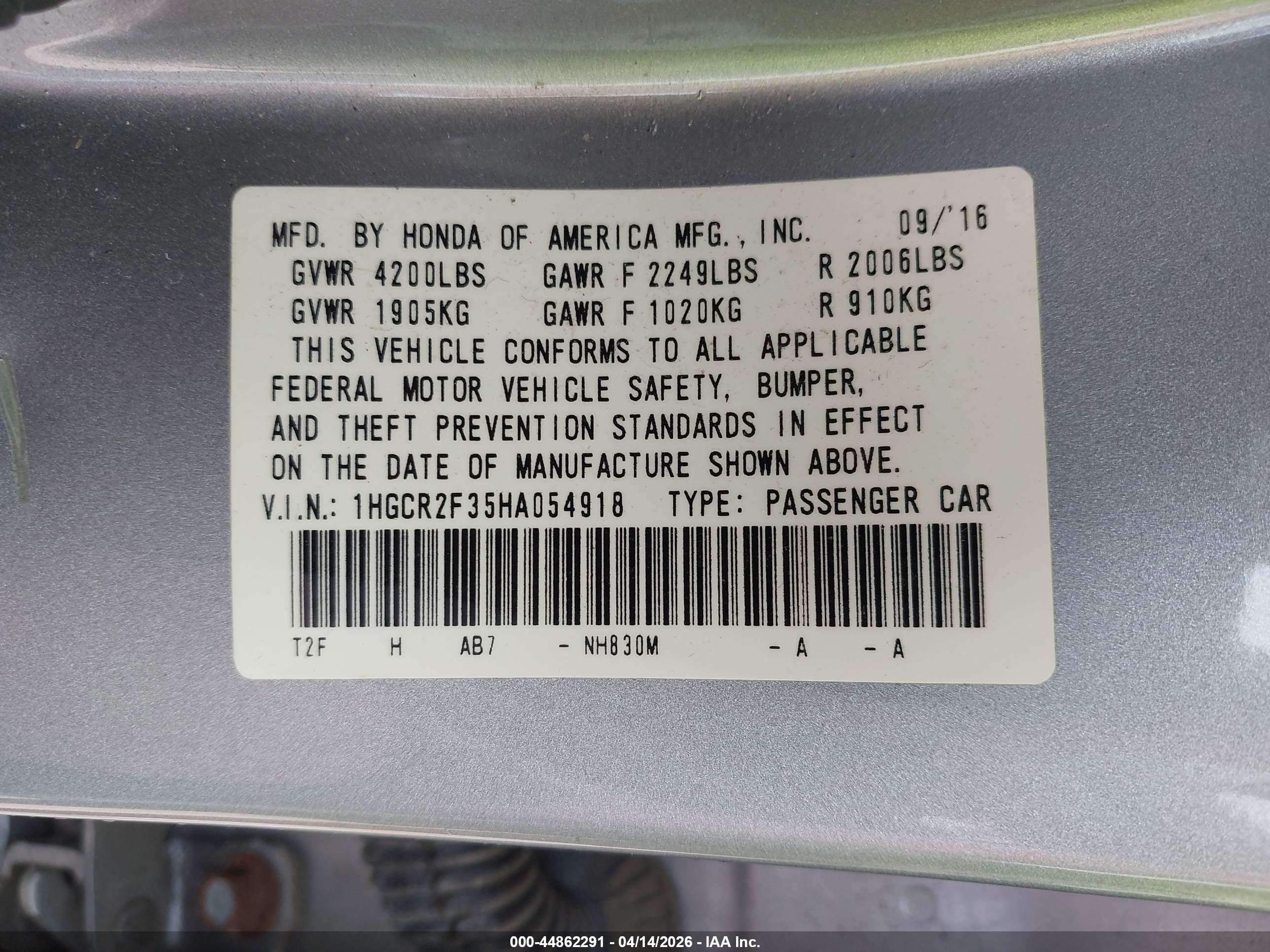 HONDA ACCORD image 9