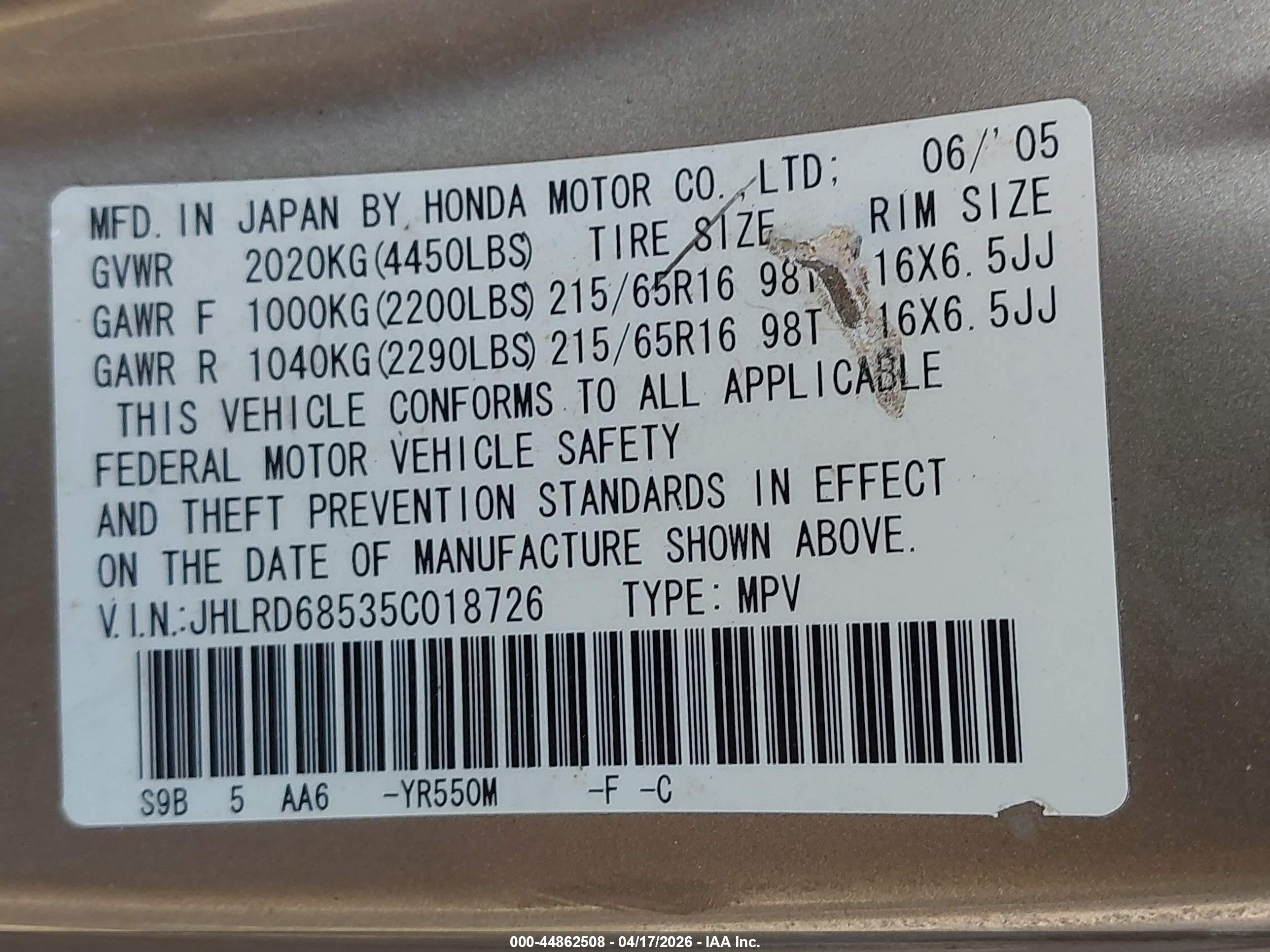HONDA CR-V image 9