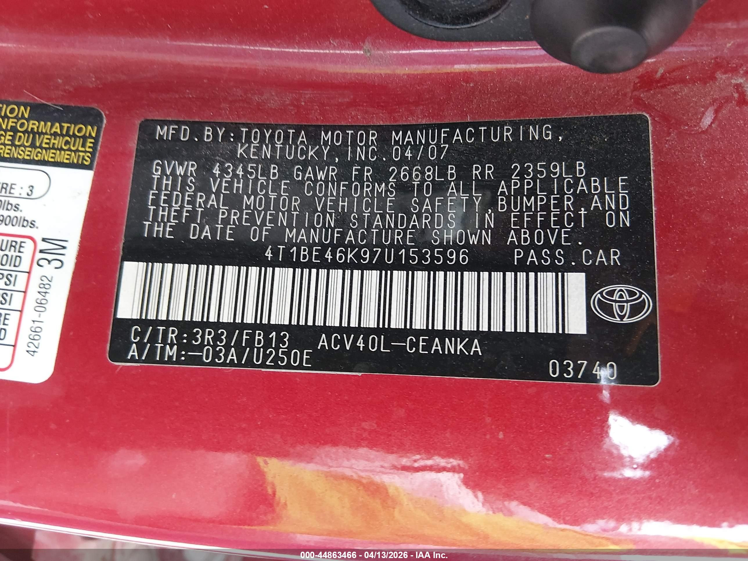 TOYOTA CAMRY image 9