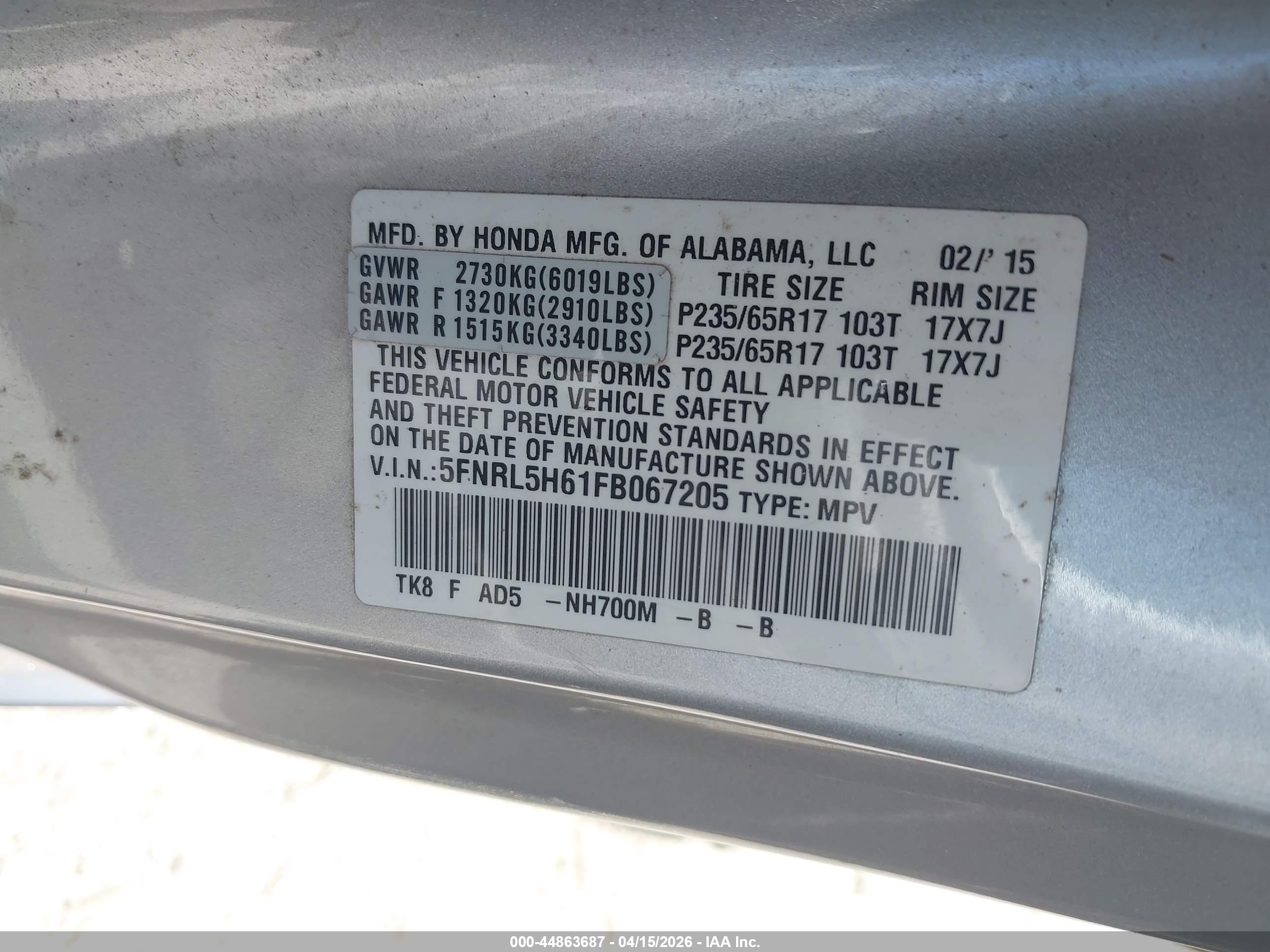 HONDA ODYSSEY image 9