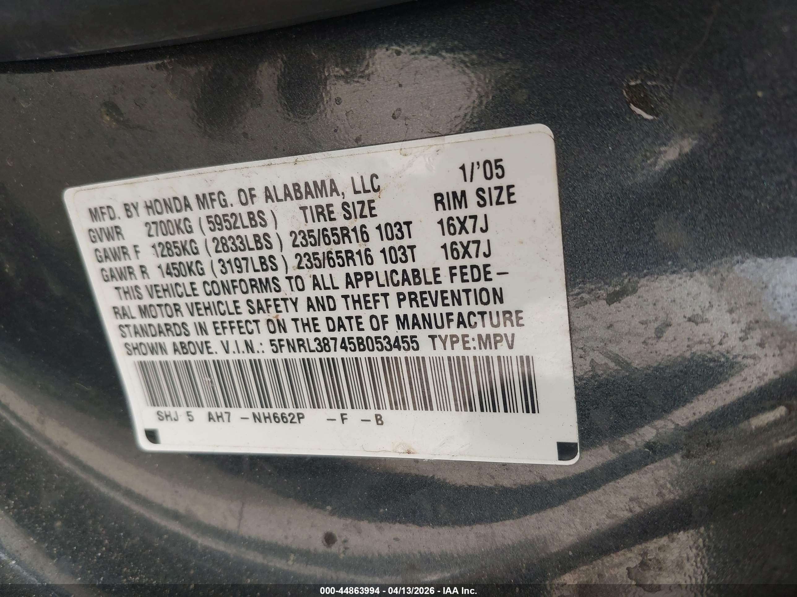 HONDA ODYSSEY image 9