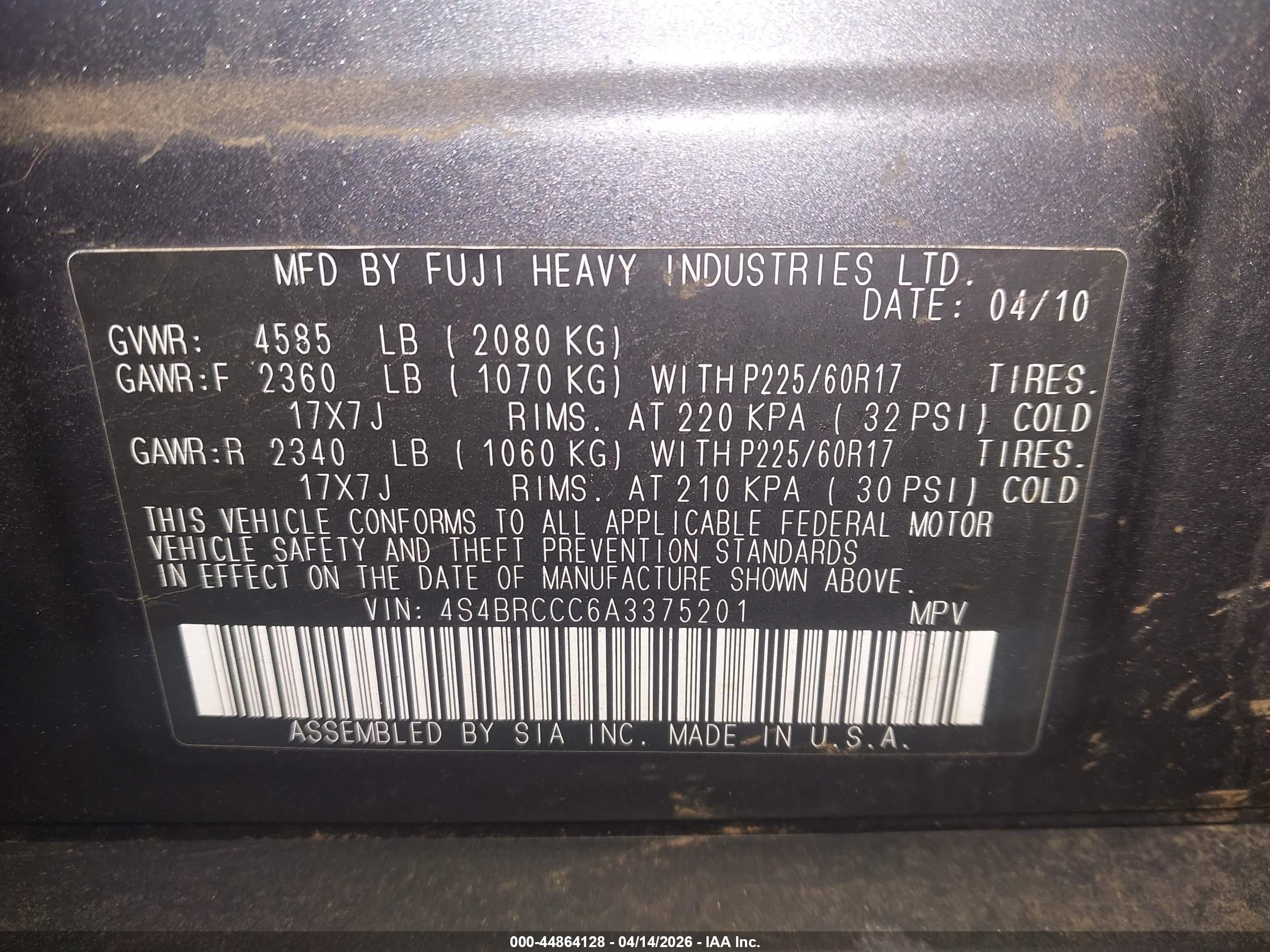 SUBARU OUTBACK image 9