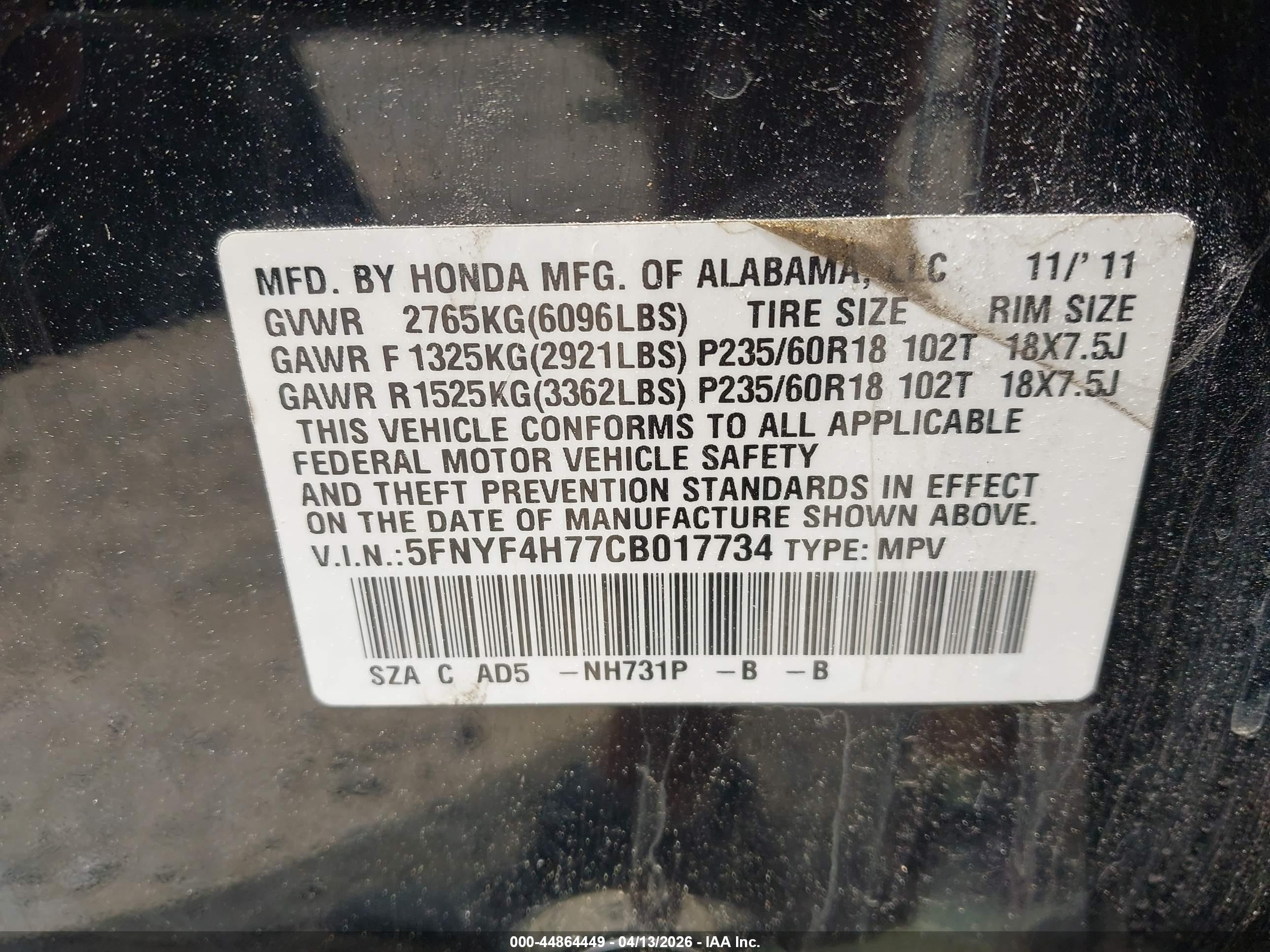 HONDA PILOT image 9