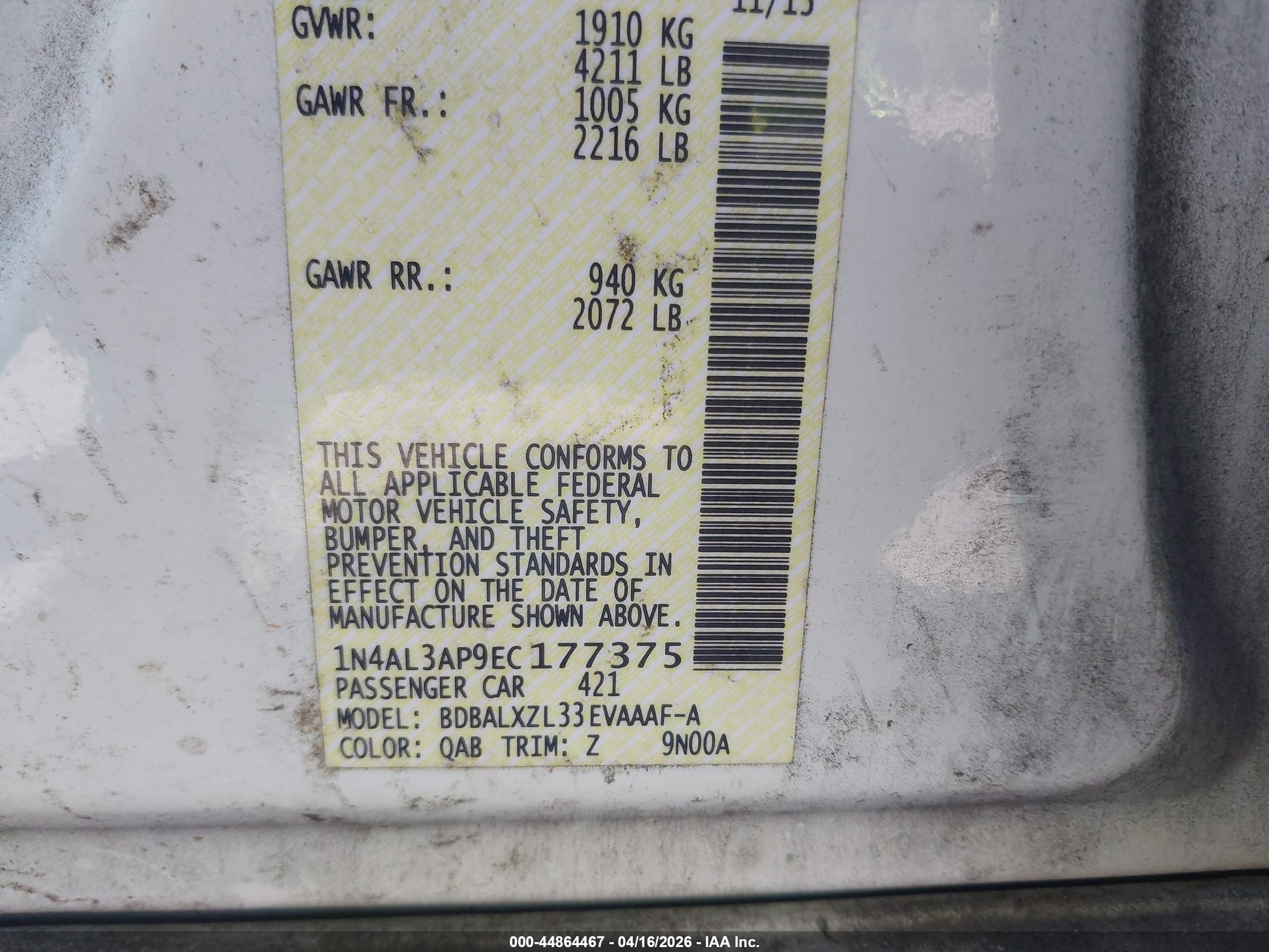 NISSAN ALTIMA image 9