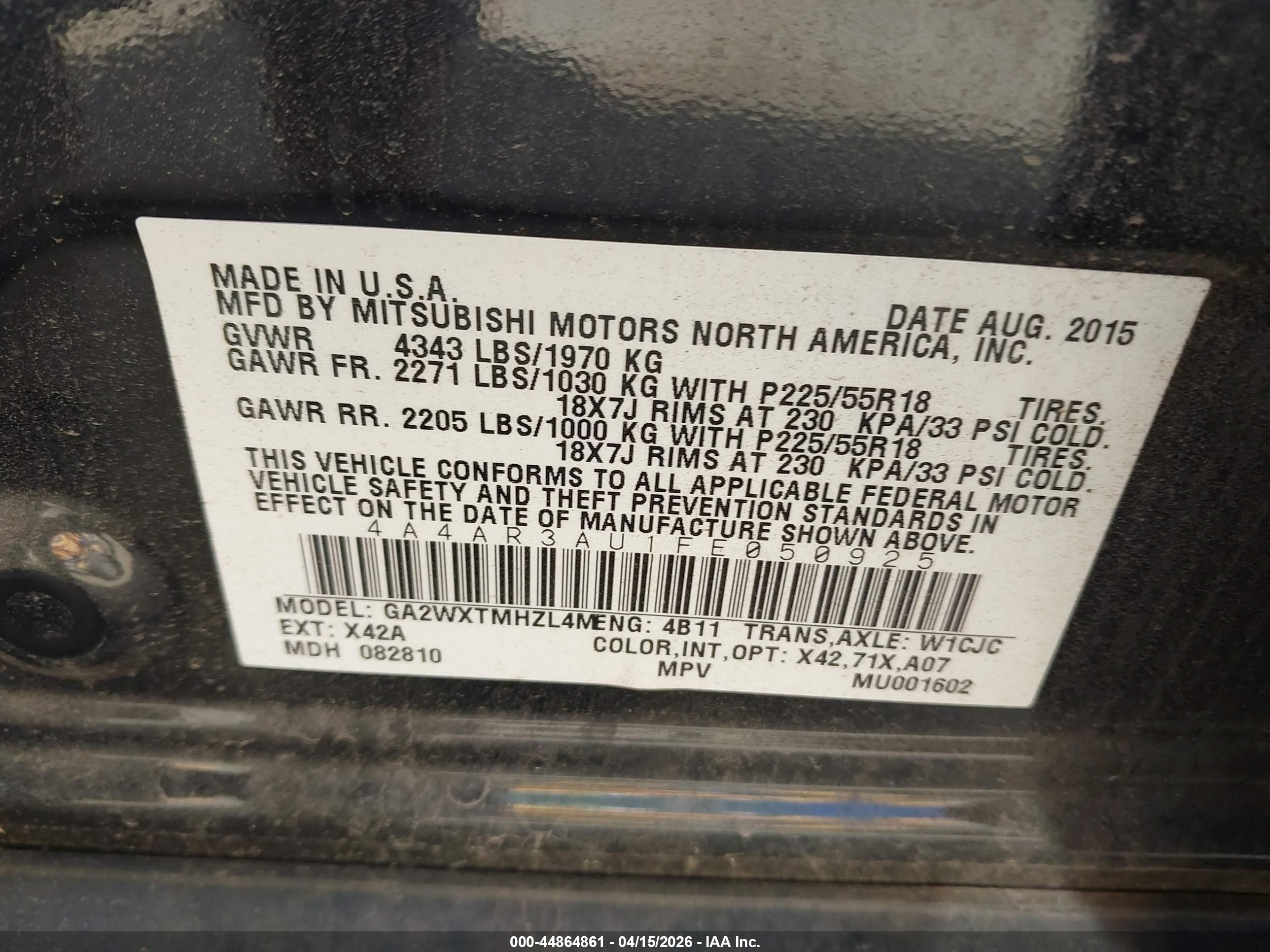MITSUBISHI OUTLANDER image 9