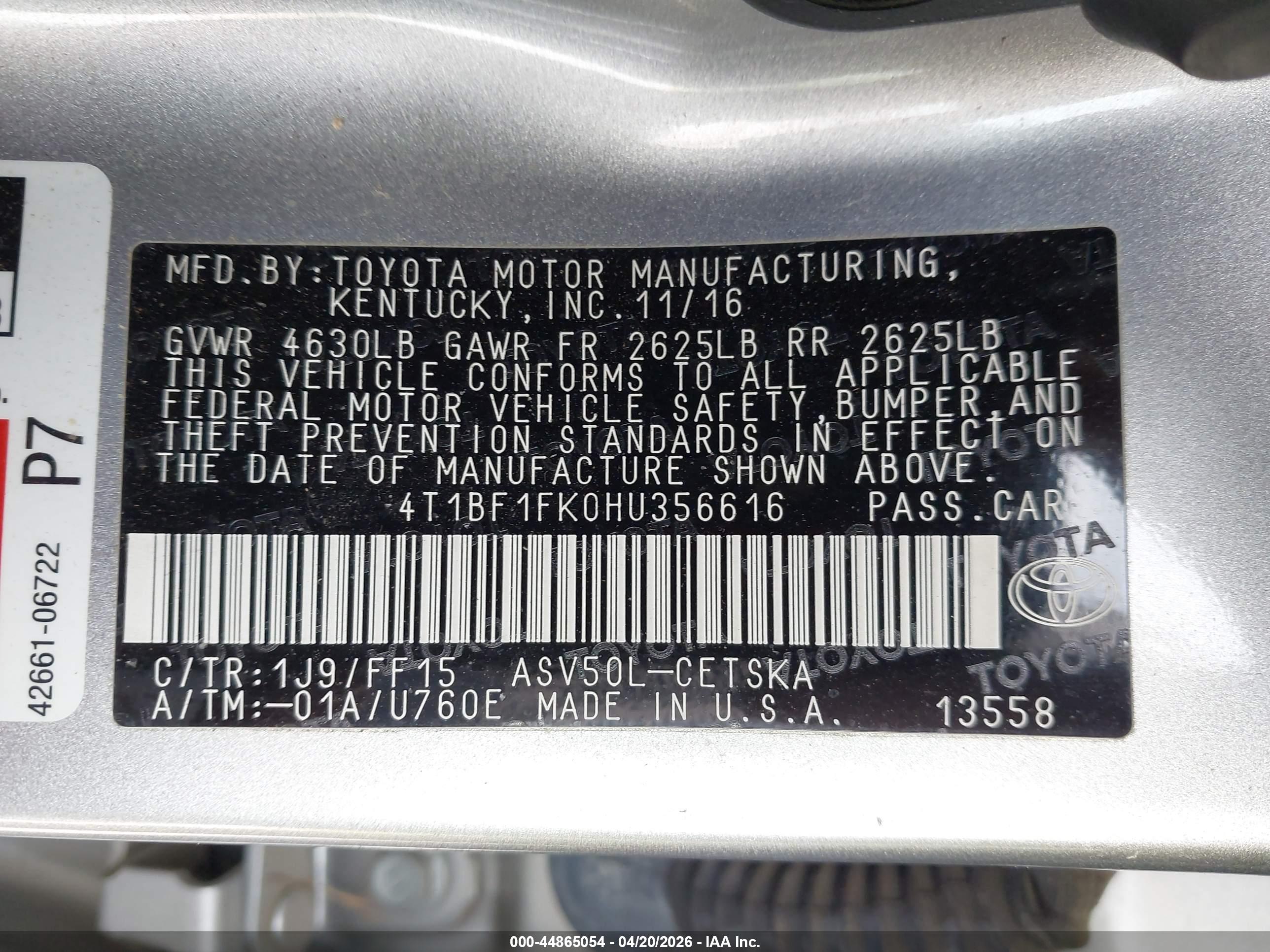 TOYOTA CAMRY image 9