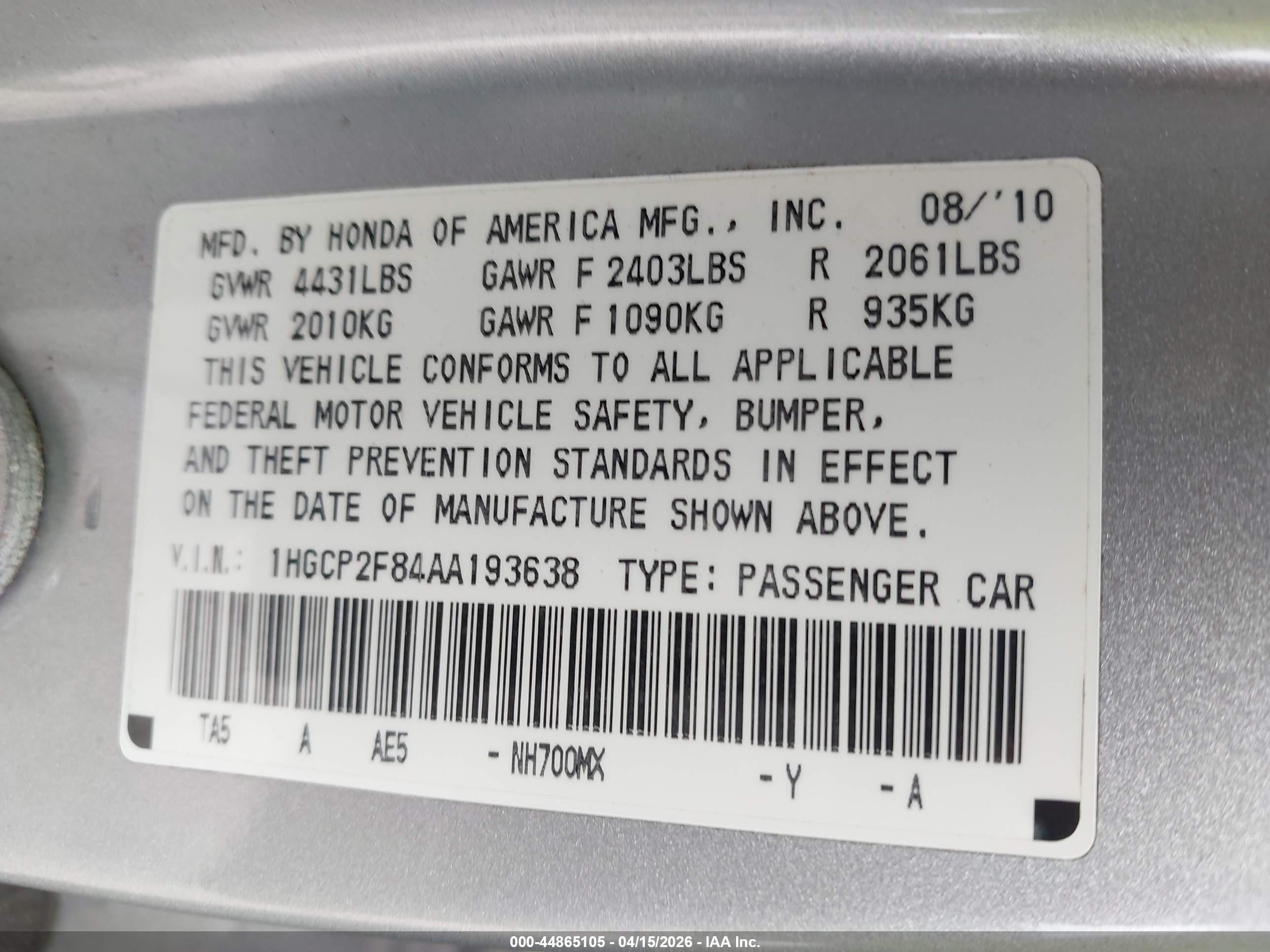 HONDA ACCORD image 9