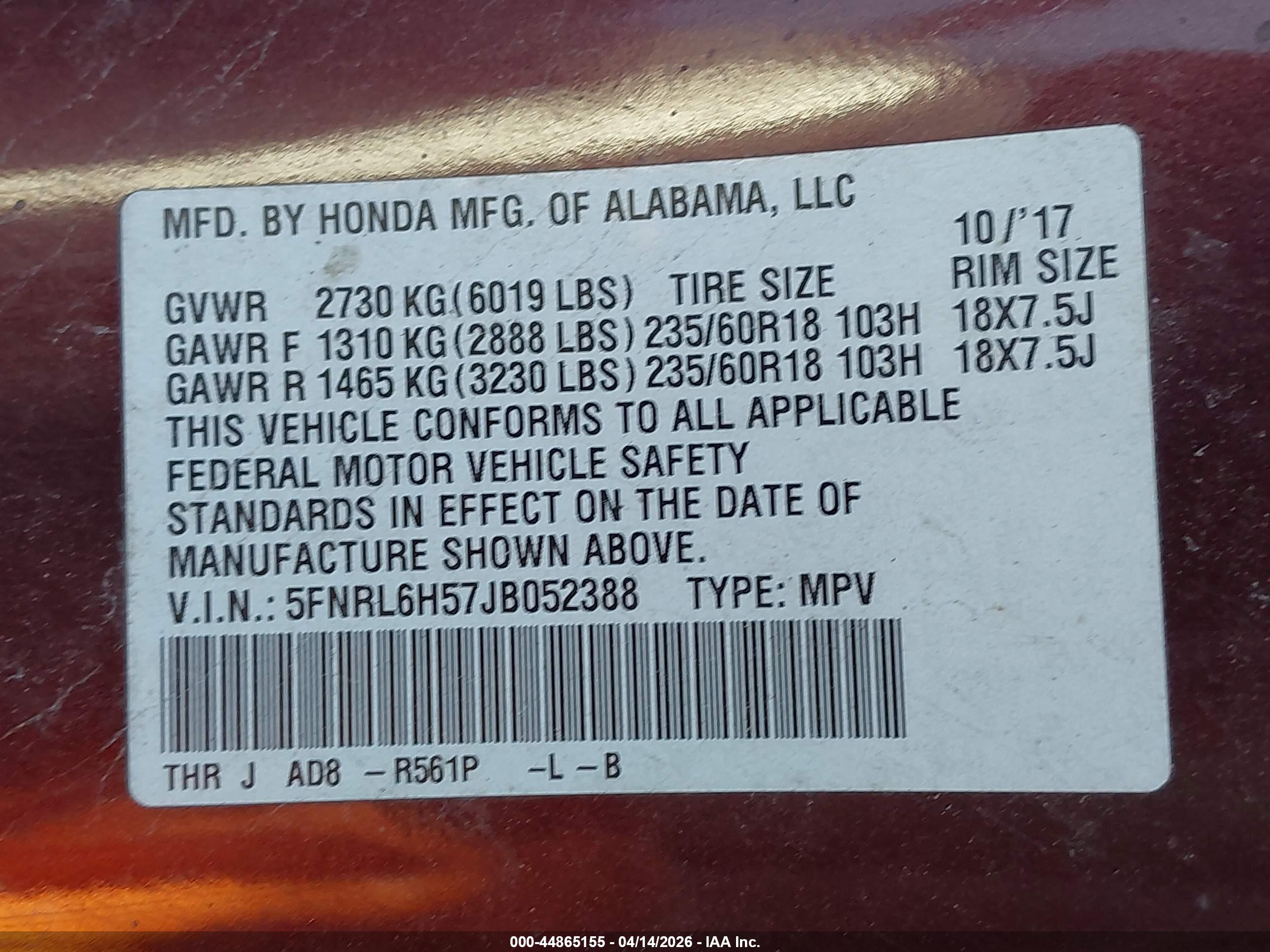 HONDA ODYSSEY image 9