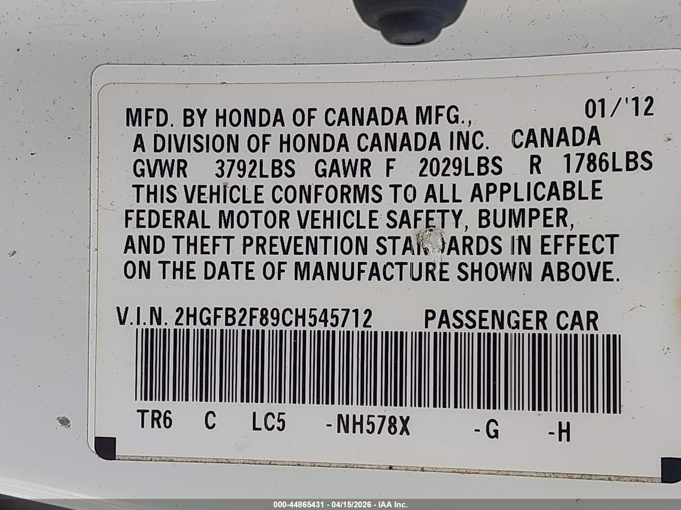 HONDA CIVIC image 9