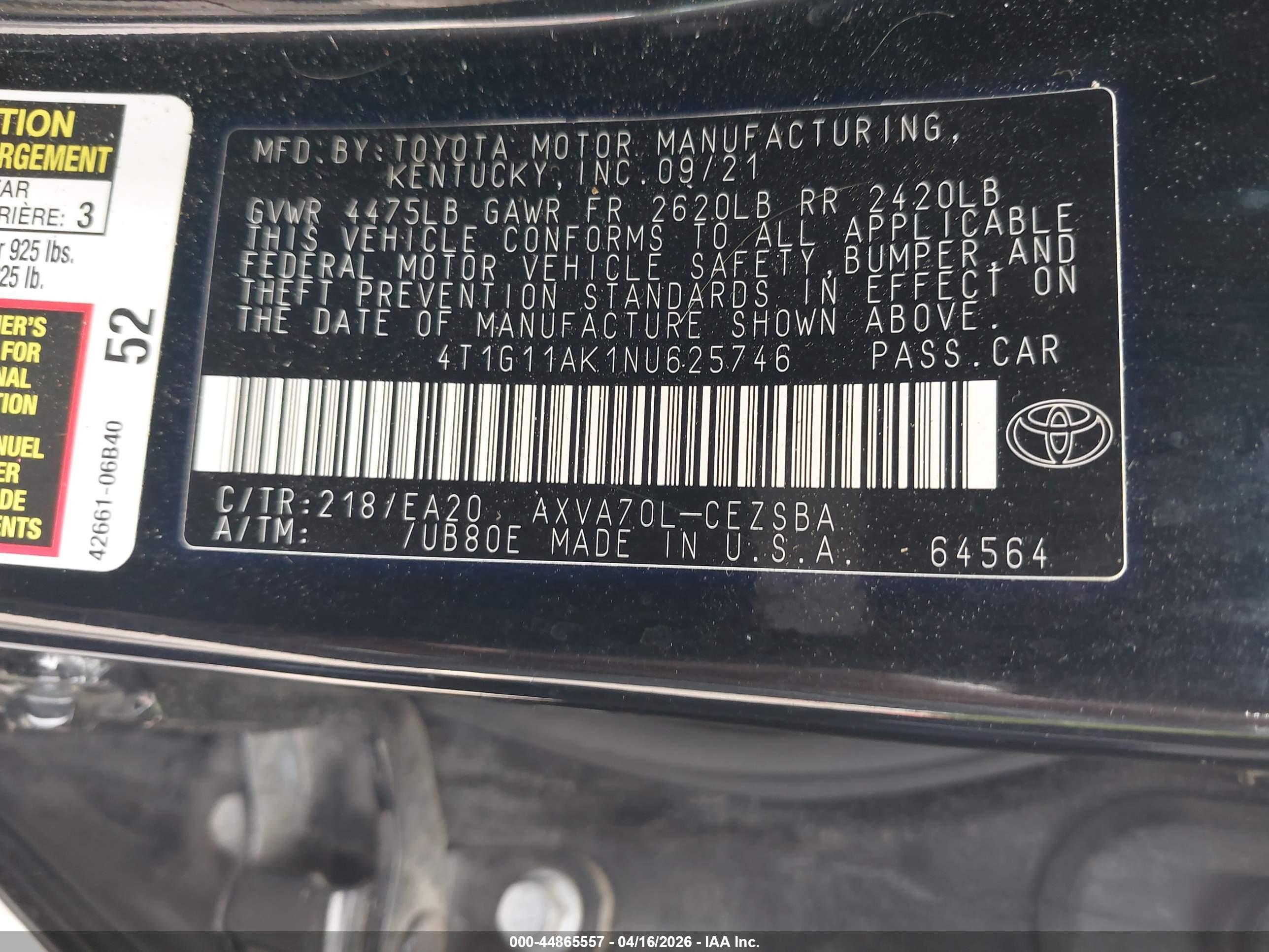 TOYOTA CAMRY image 9
