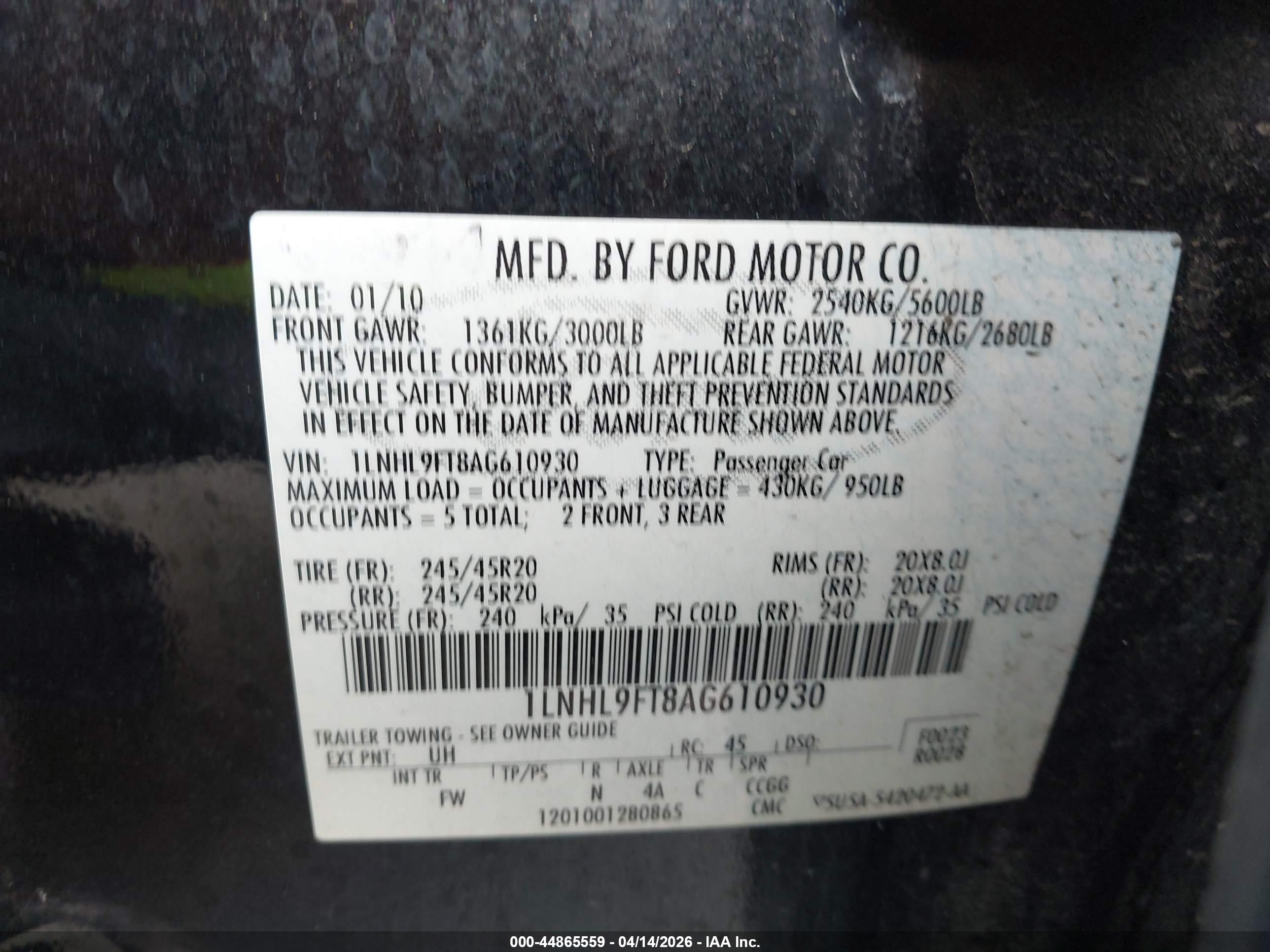 LINCOLN MKS image 9