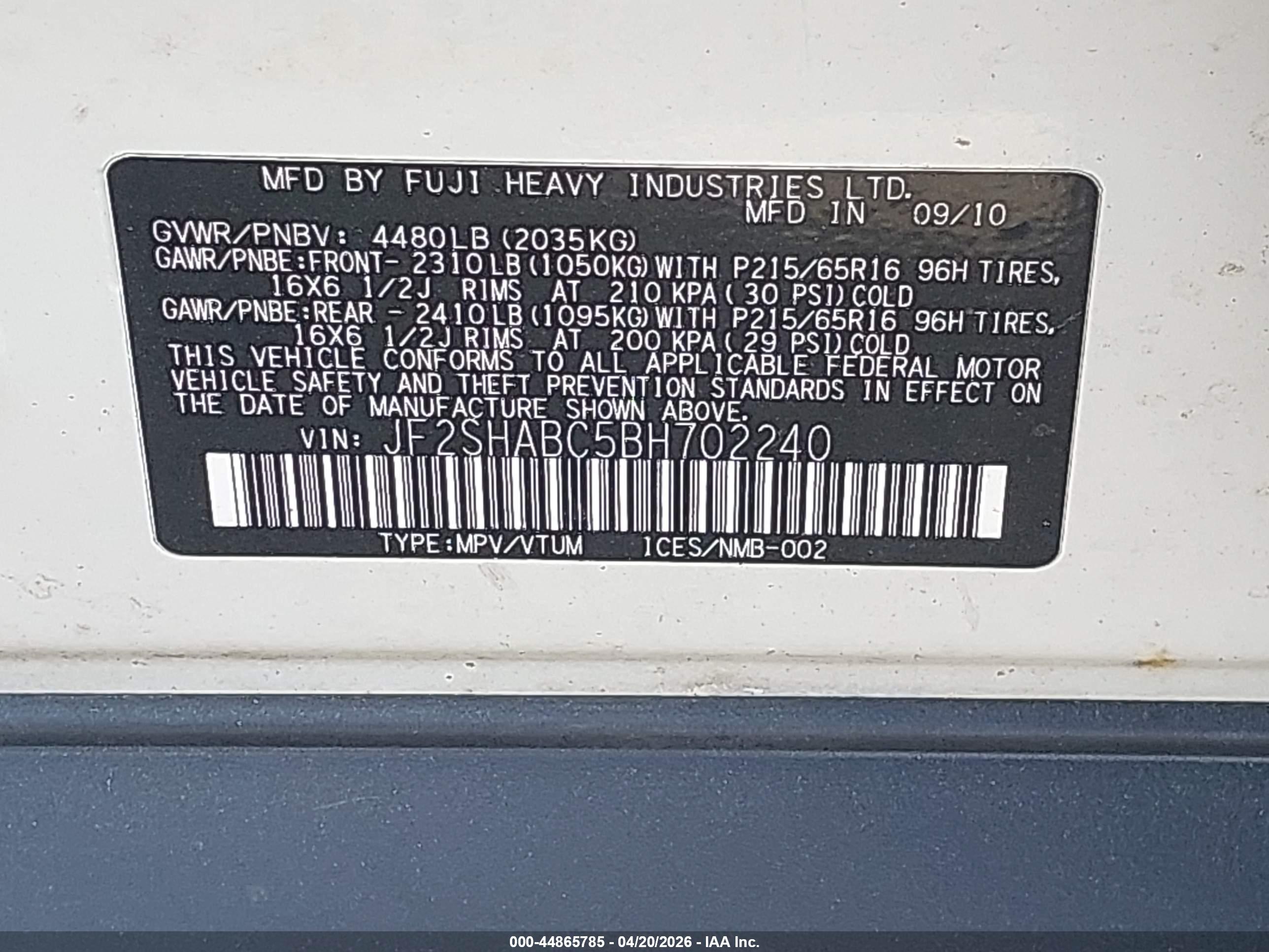 SUBARU FORESTER image 9