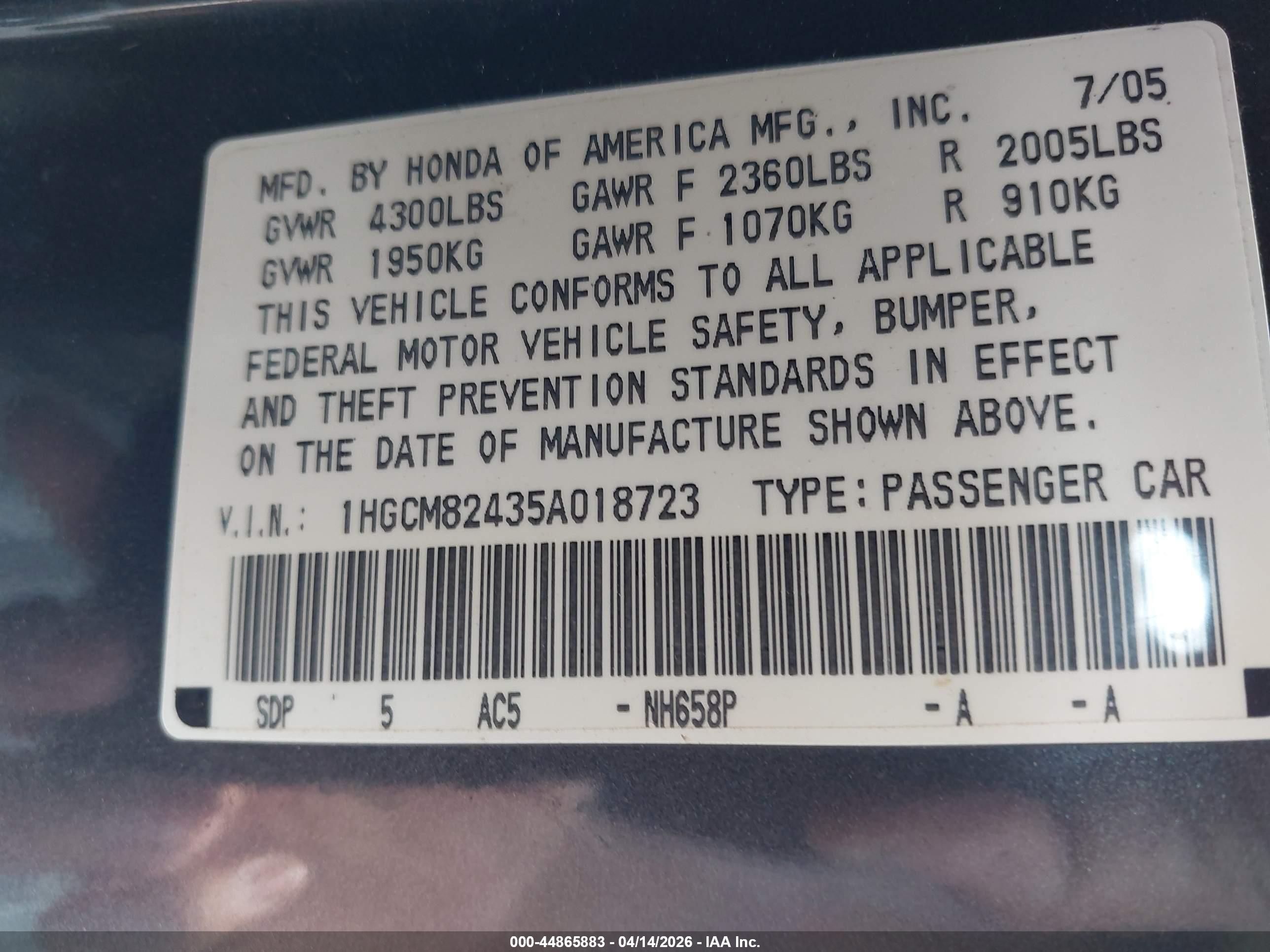 HONDA ACCORD image 9
