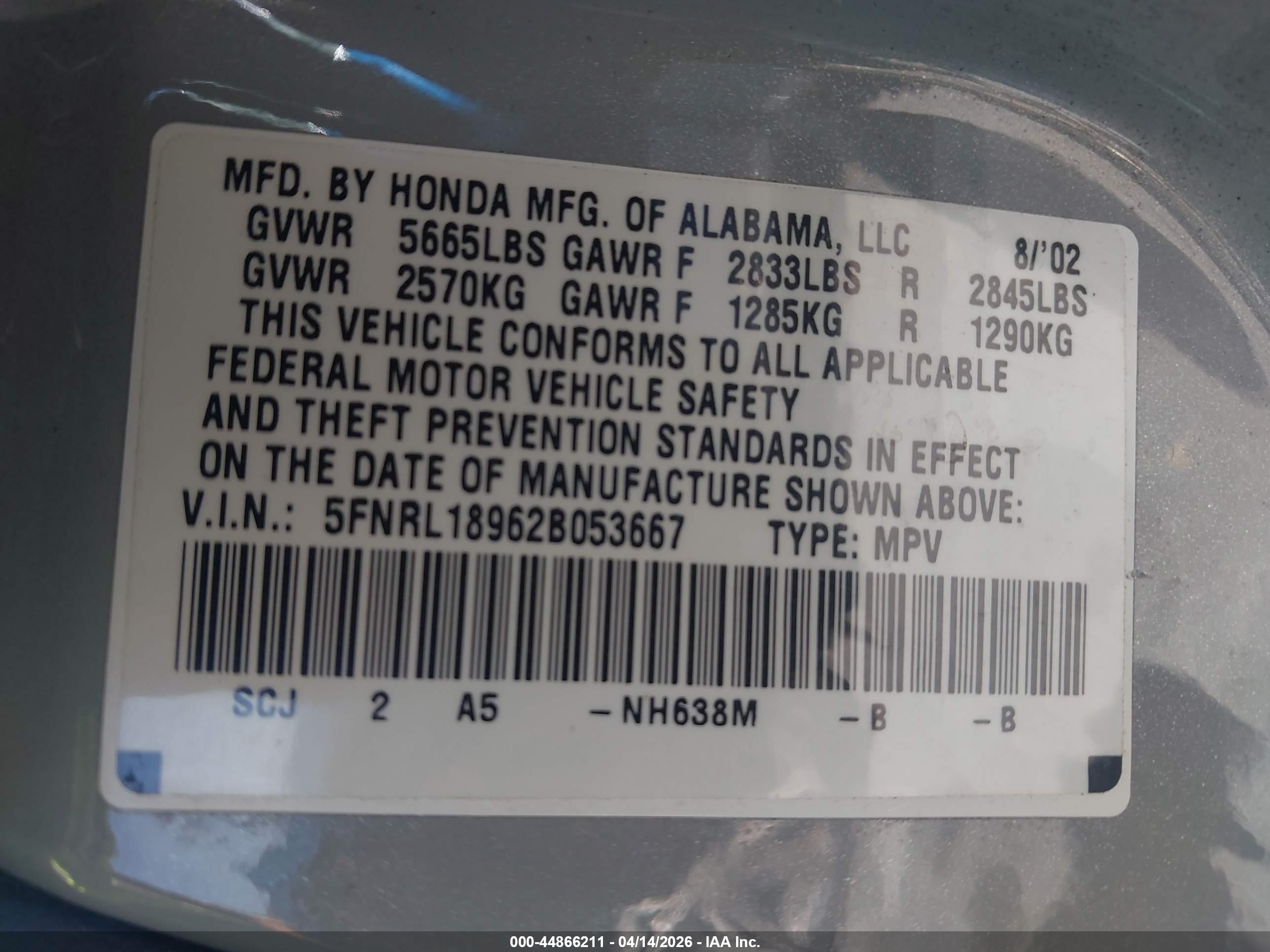 HONDA ODYSSEY image 9