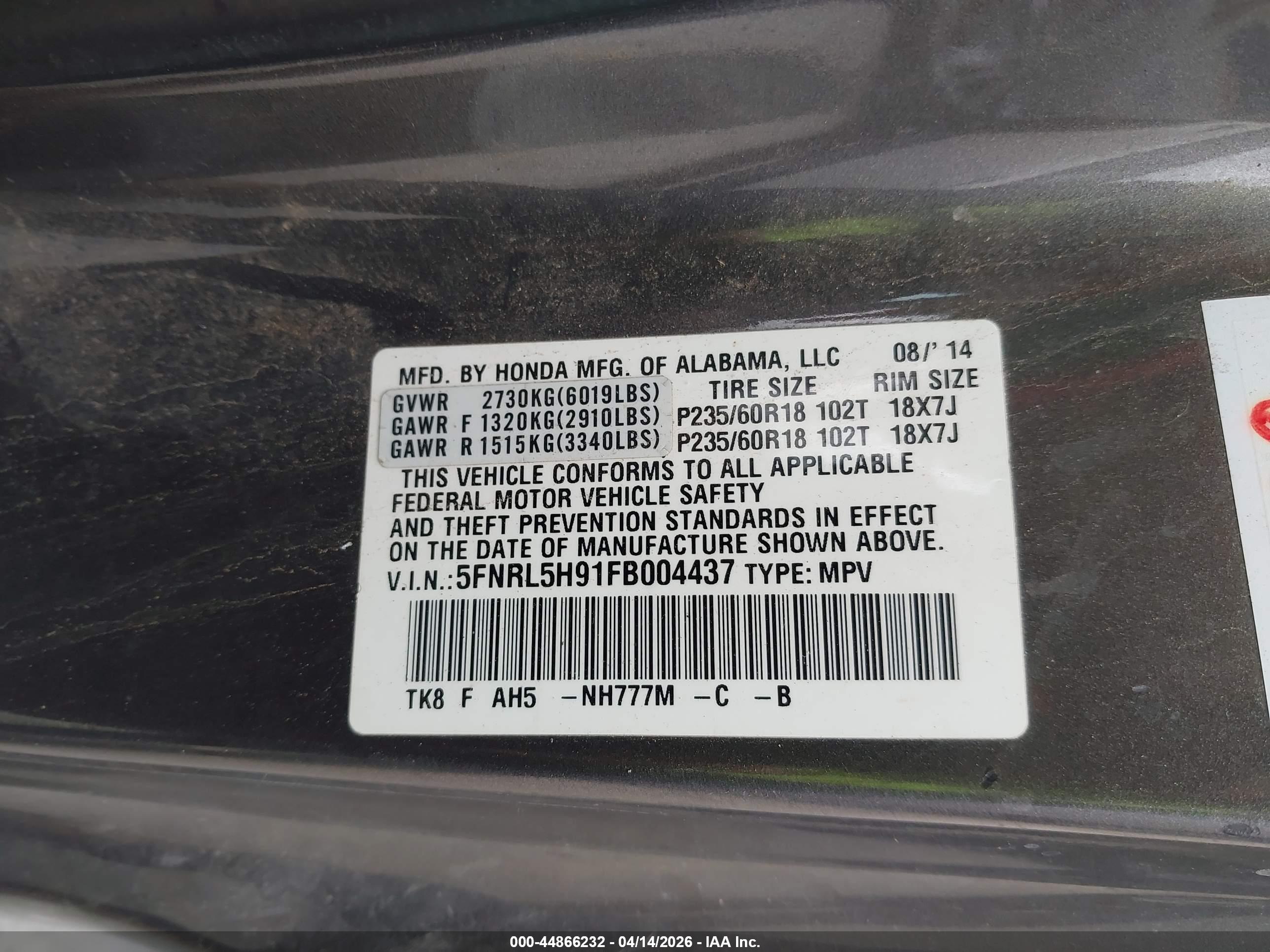 HONDA ODYSSEY image 9