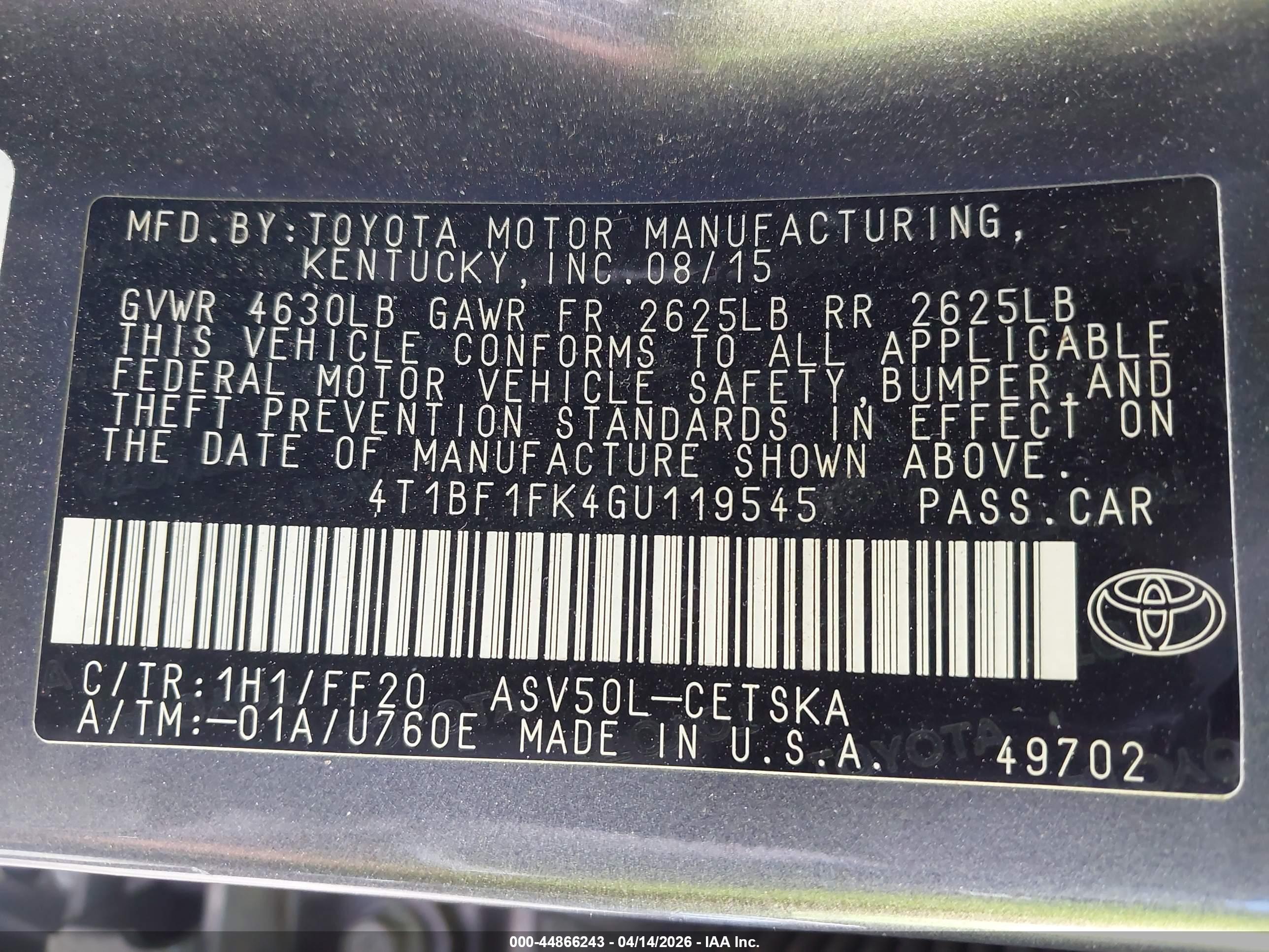 TOYOTA CAMRY image 9