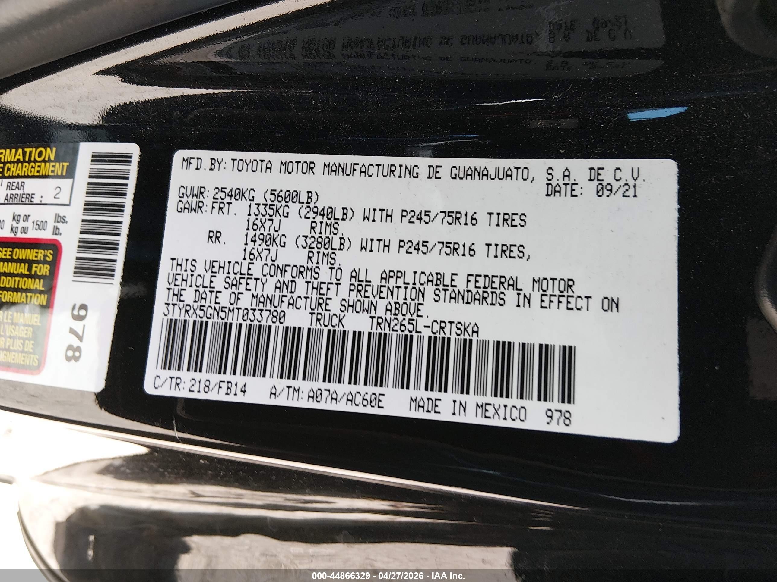 TOYOTA TACOMA image 9