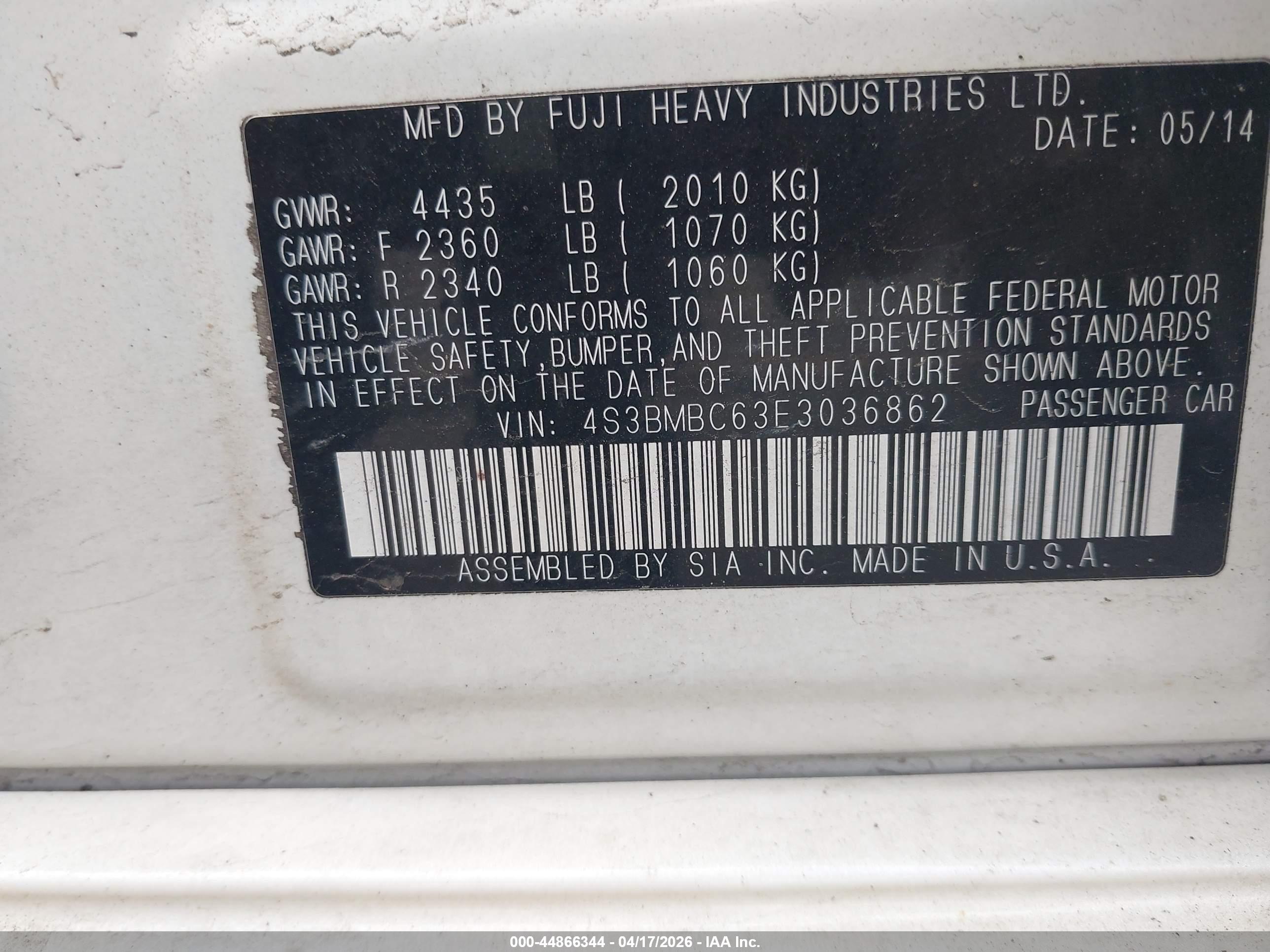 SUBARU LEGACY image 9