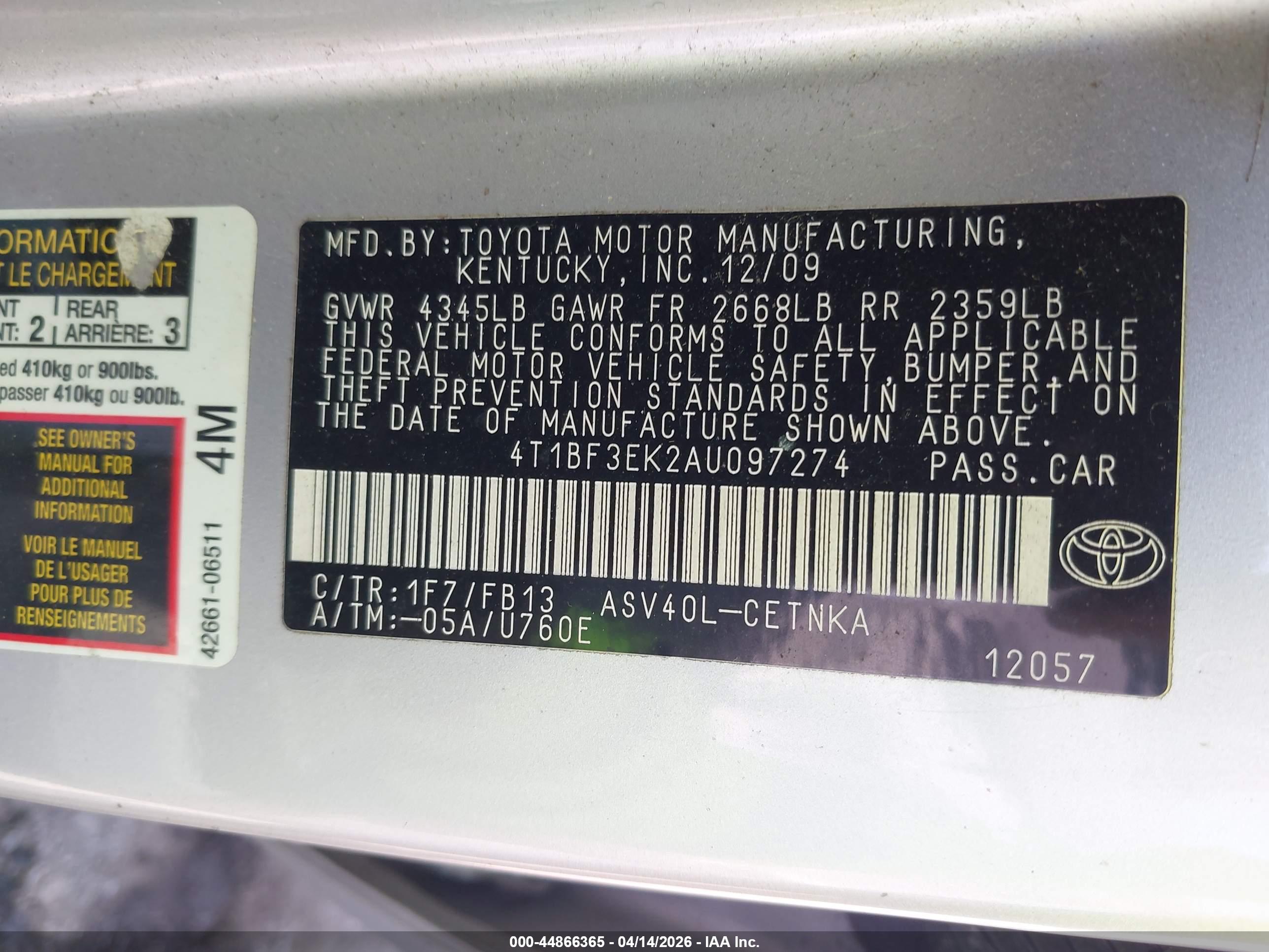 TOYOTA CAMRY image 9