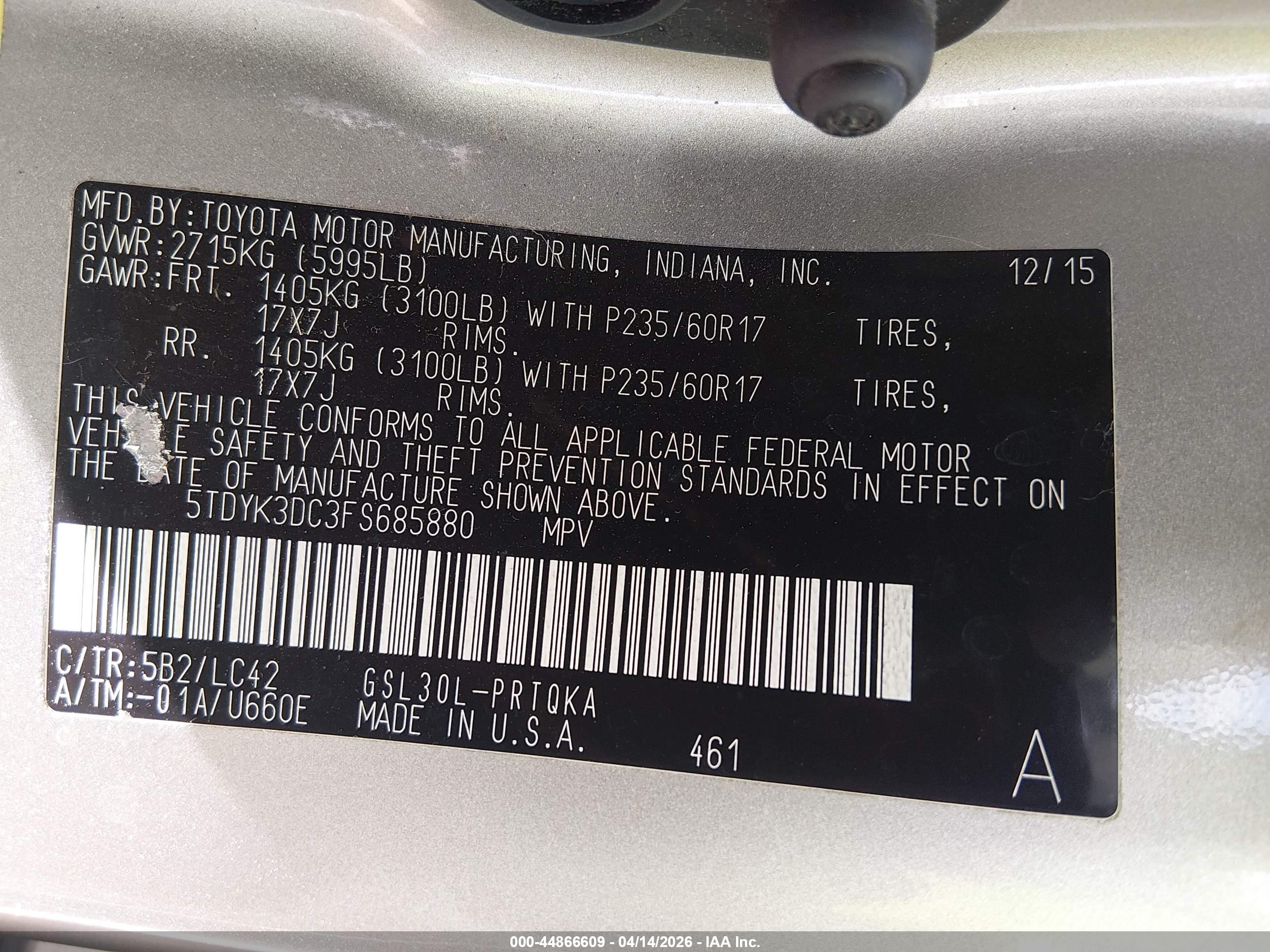 TOYOTA SIENNA image 9