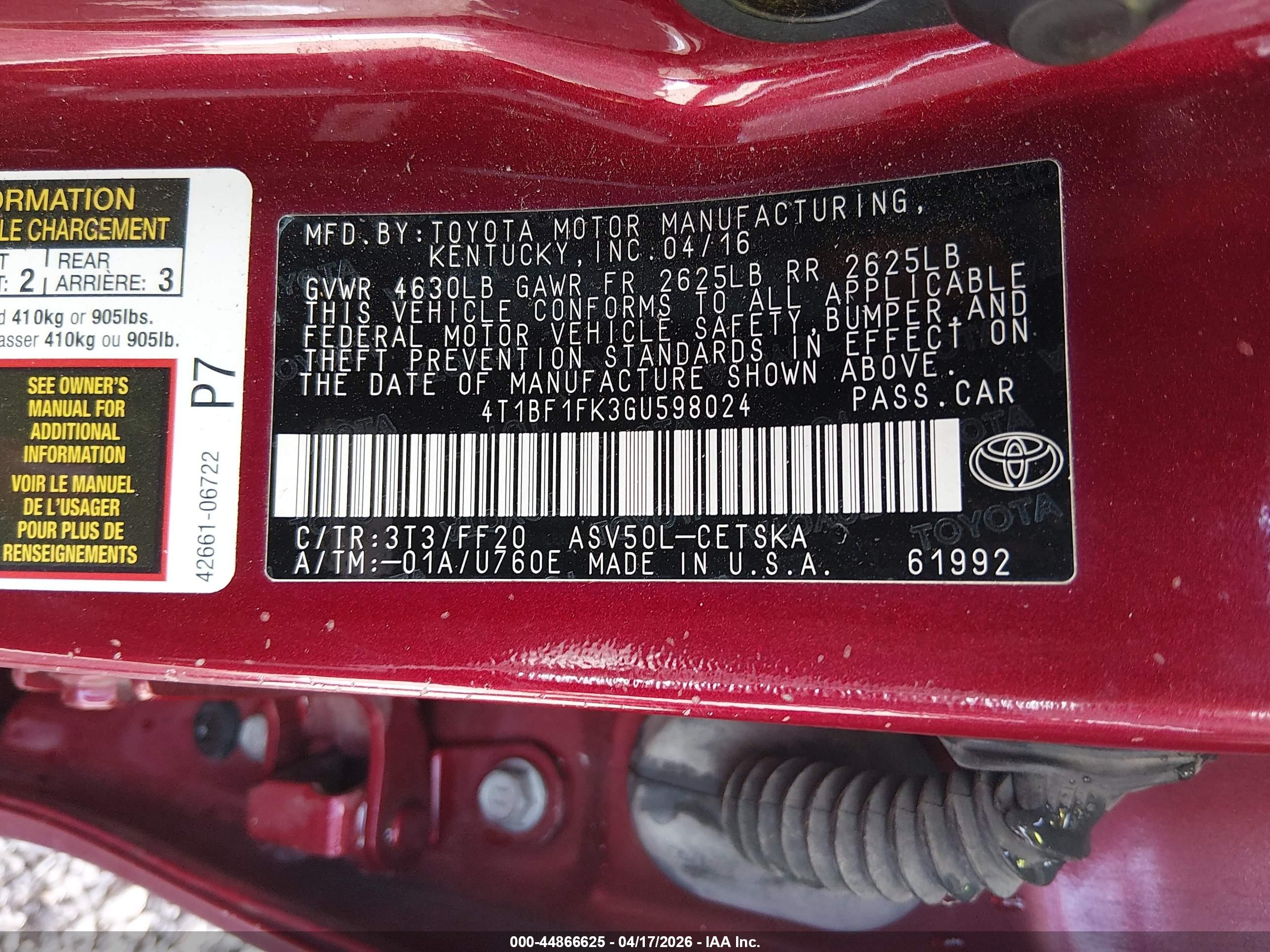 TOYOTA CAMRY image 9