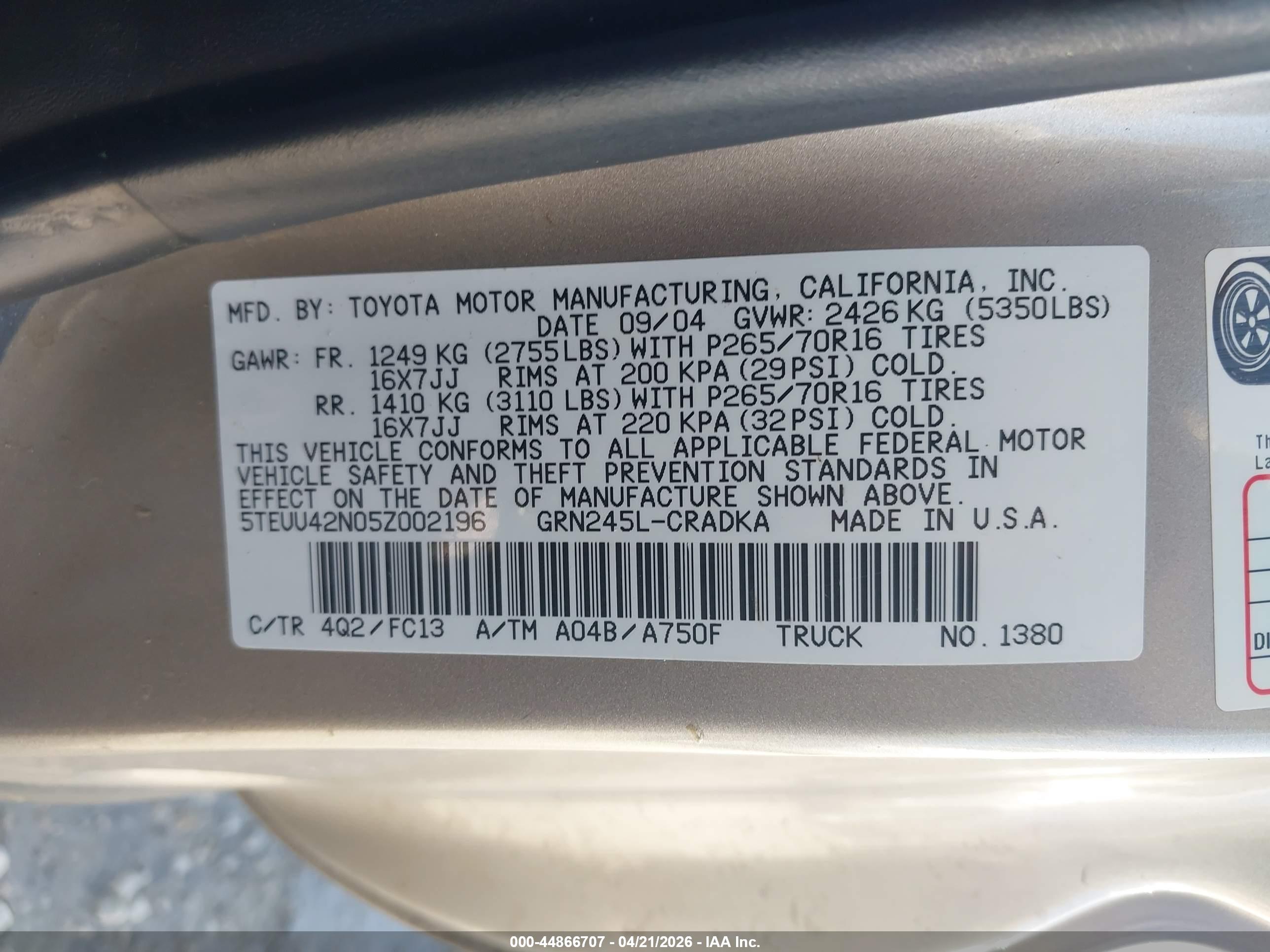 TOYOTA TACOMA image 9