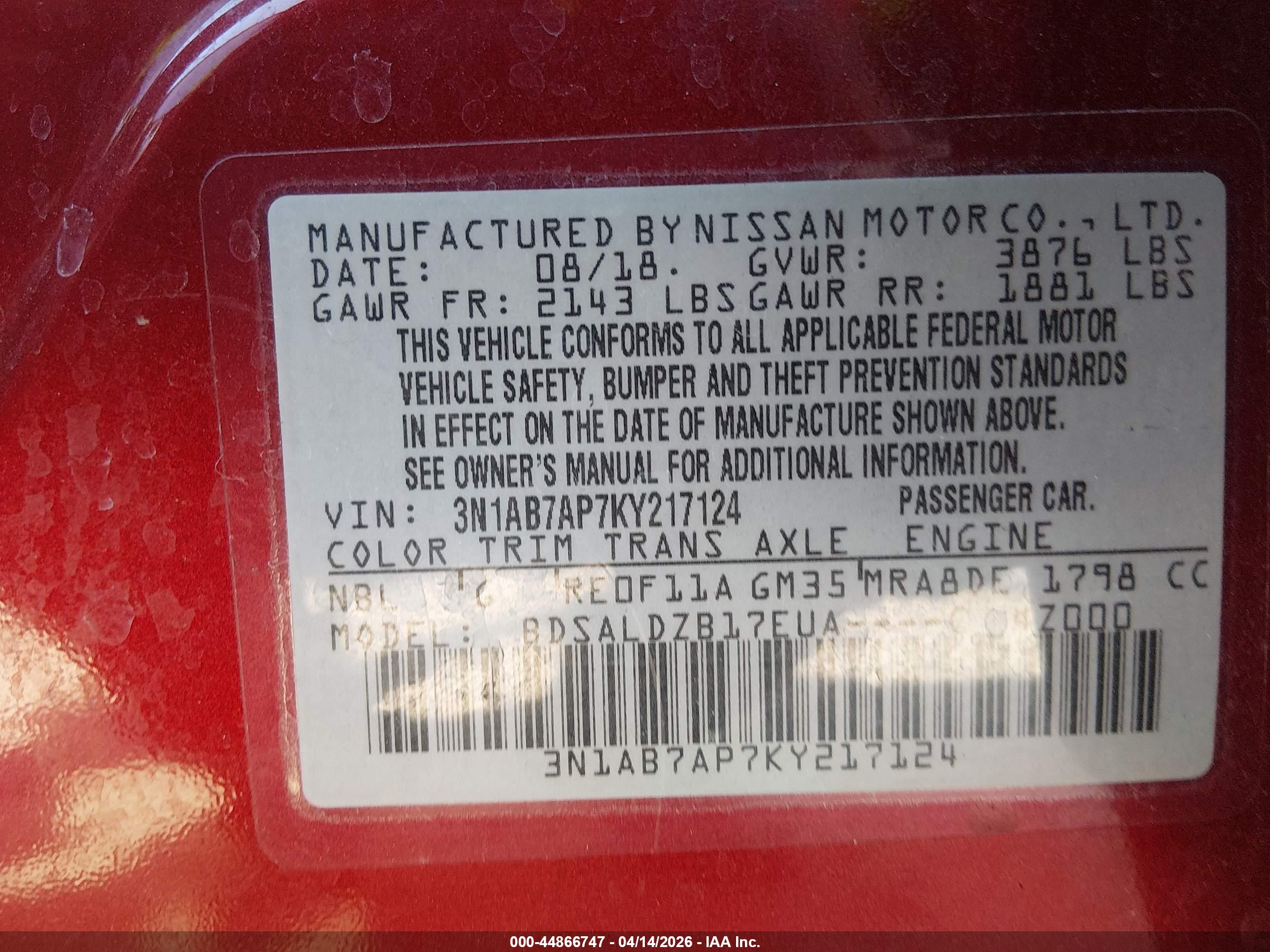 NISSAN SENTRA image 9