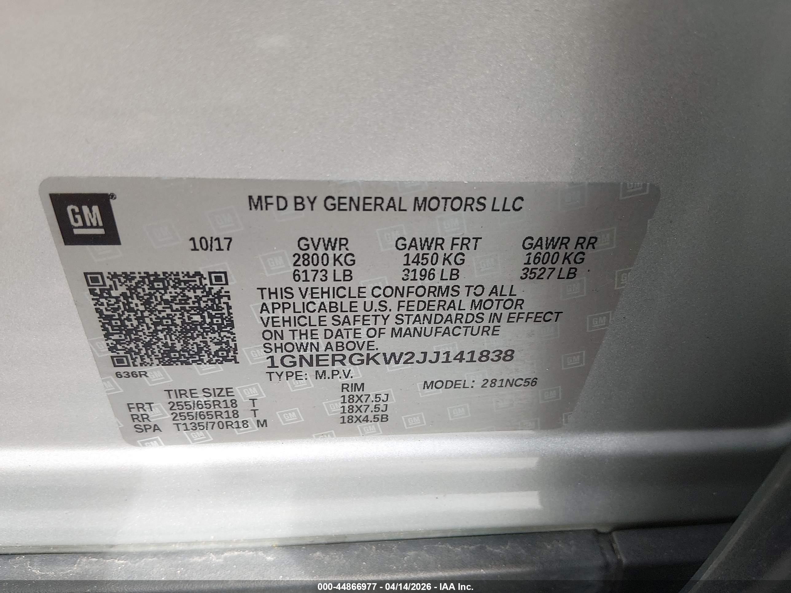 CHEVROLET TRAVERSE image 9