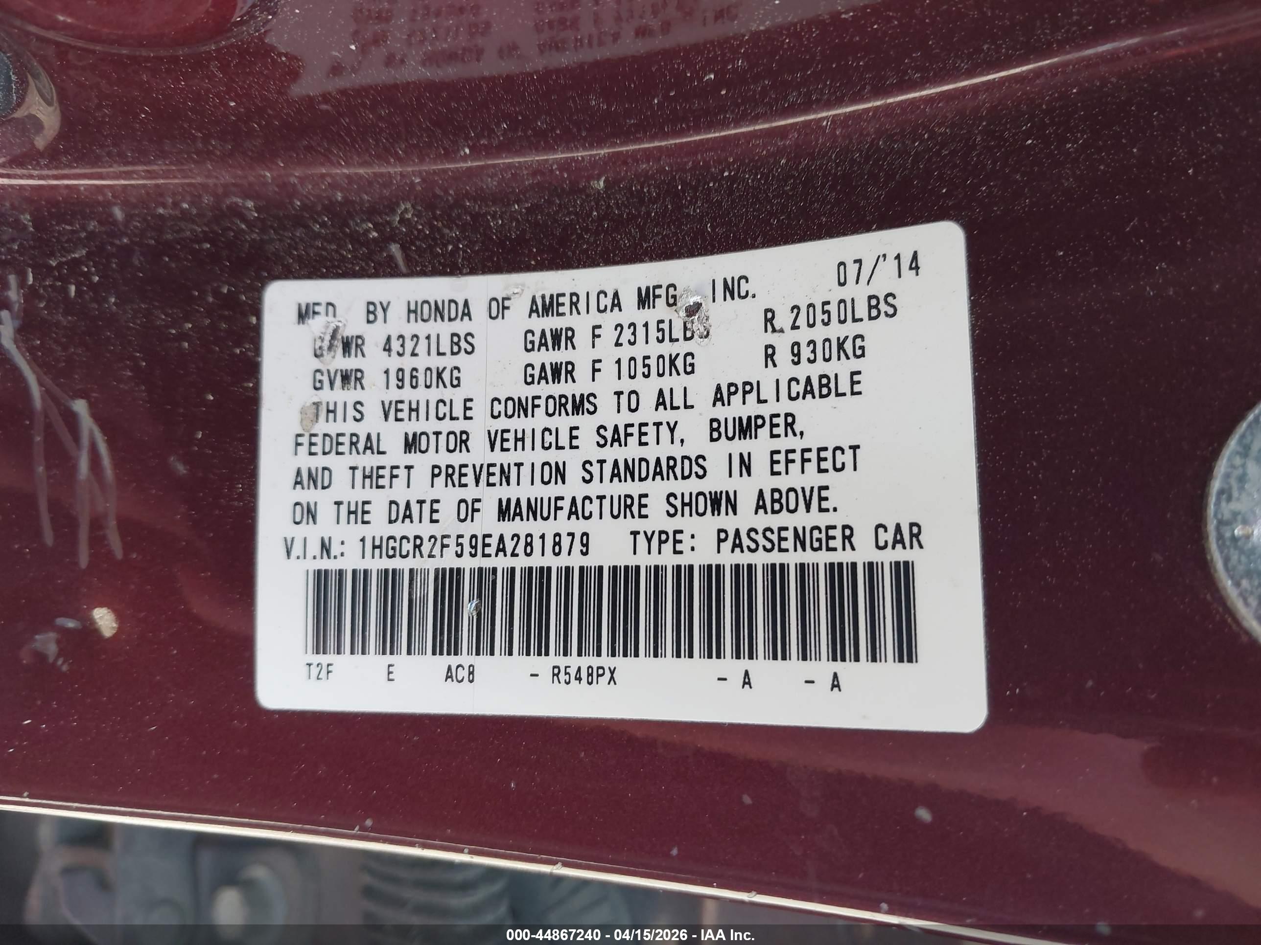 HONDA ACCORD image 9