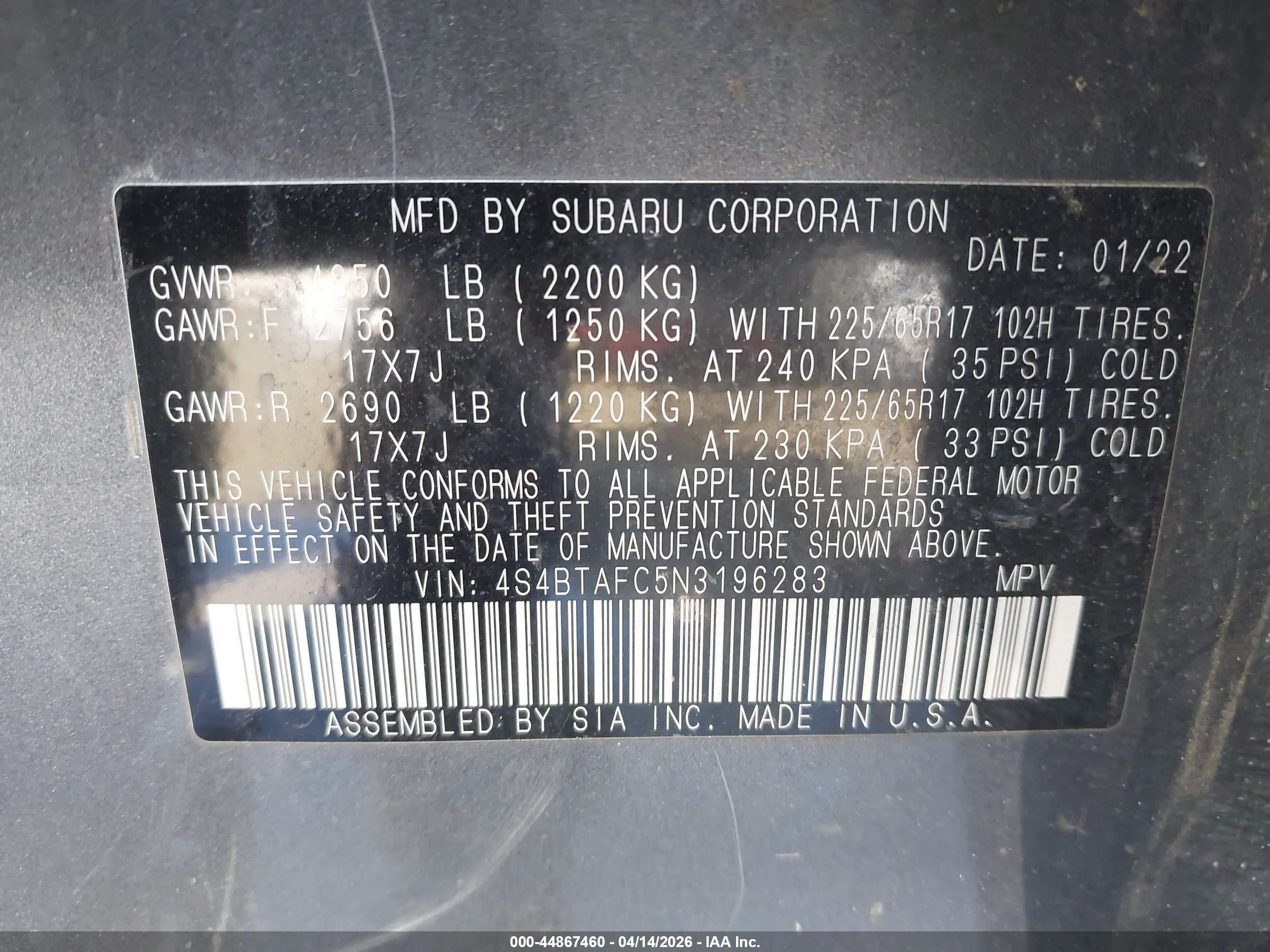 SUBARU OUTBACK image 9