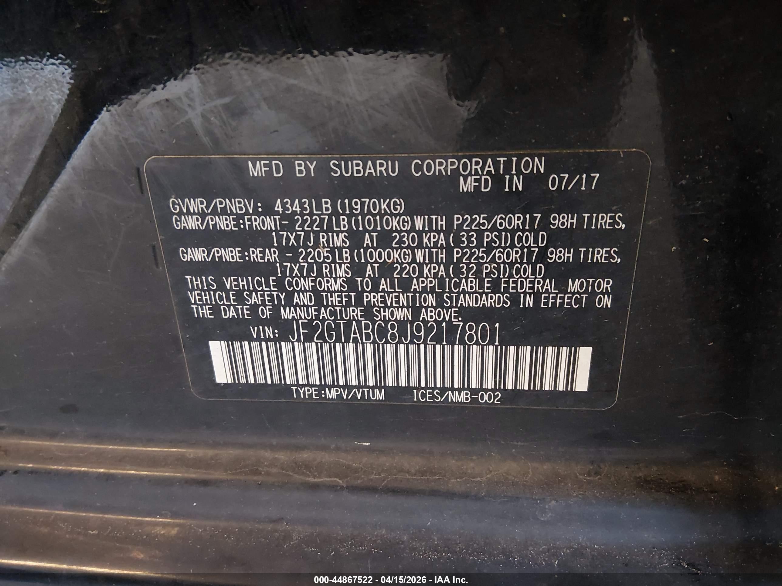 SUBARU CROSSTREK image 9