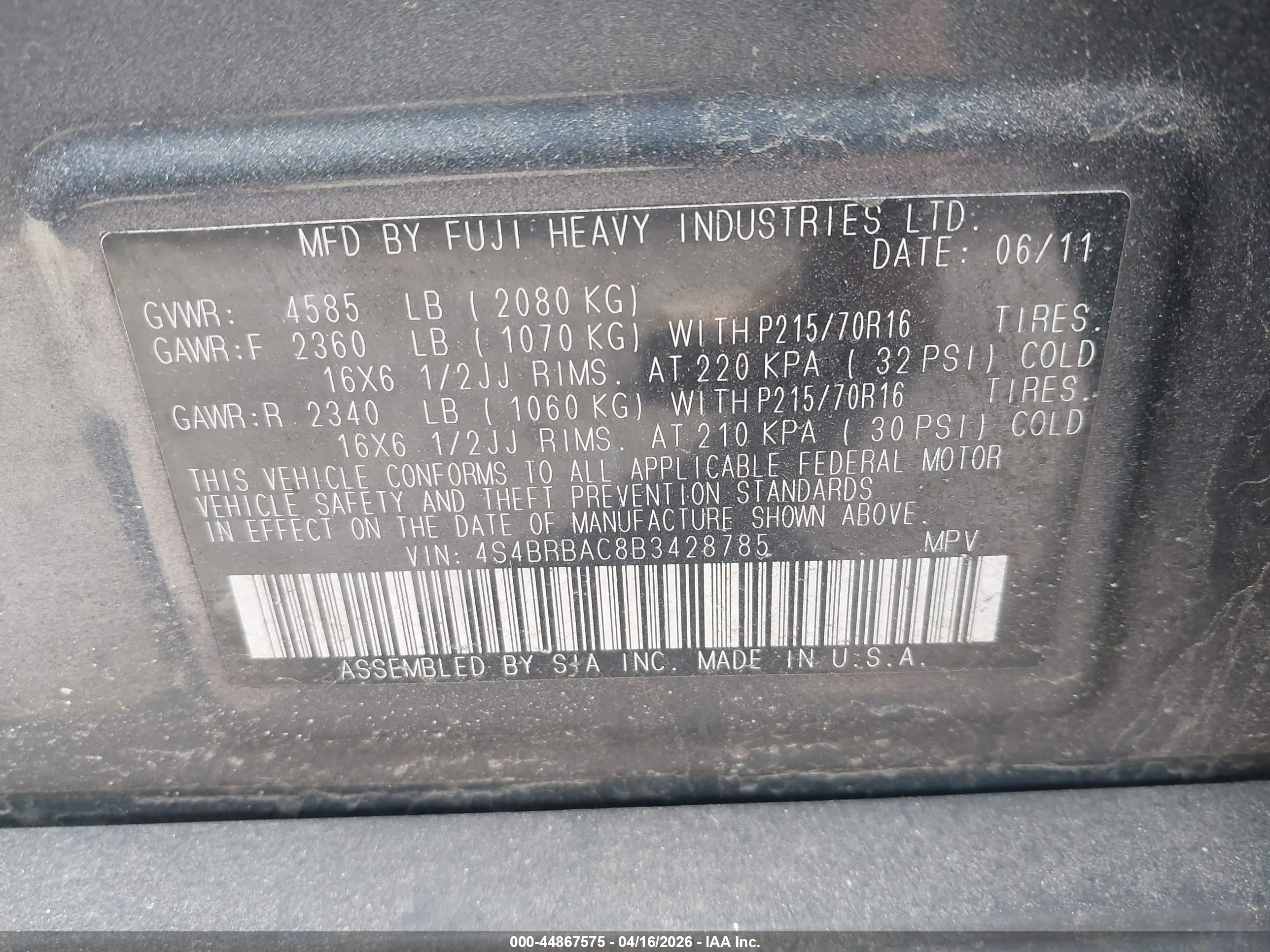 SUBARU OUTBACK image 9