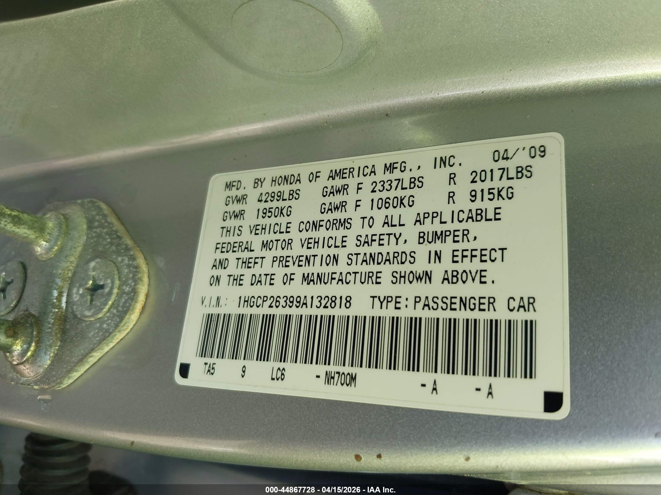 HONDA ACCORD image 9