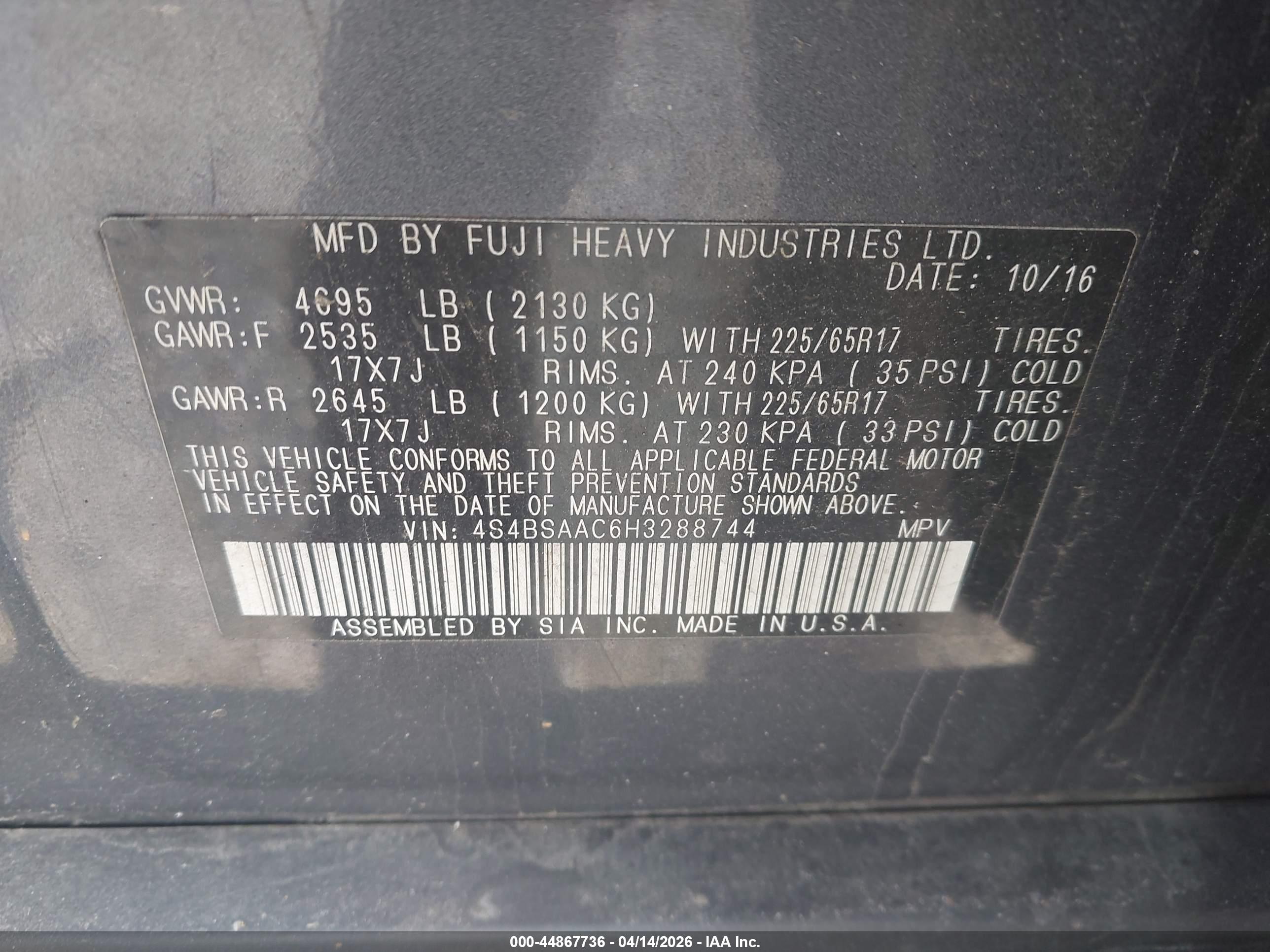 SUBARU OUTBACK image 9