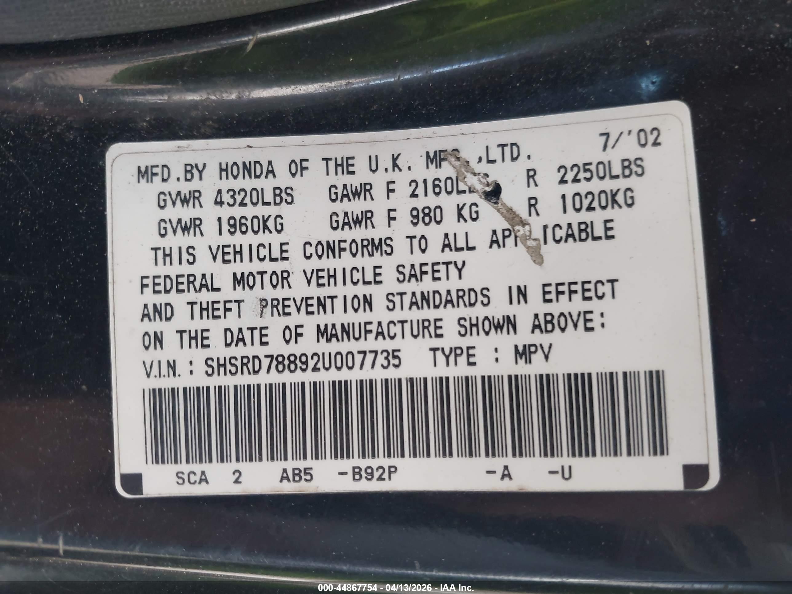 HONDA CR-V image 9