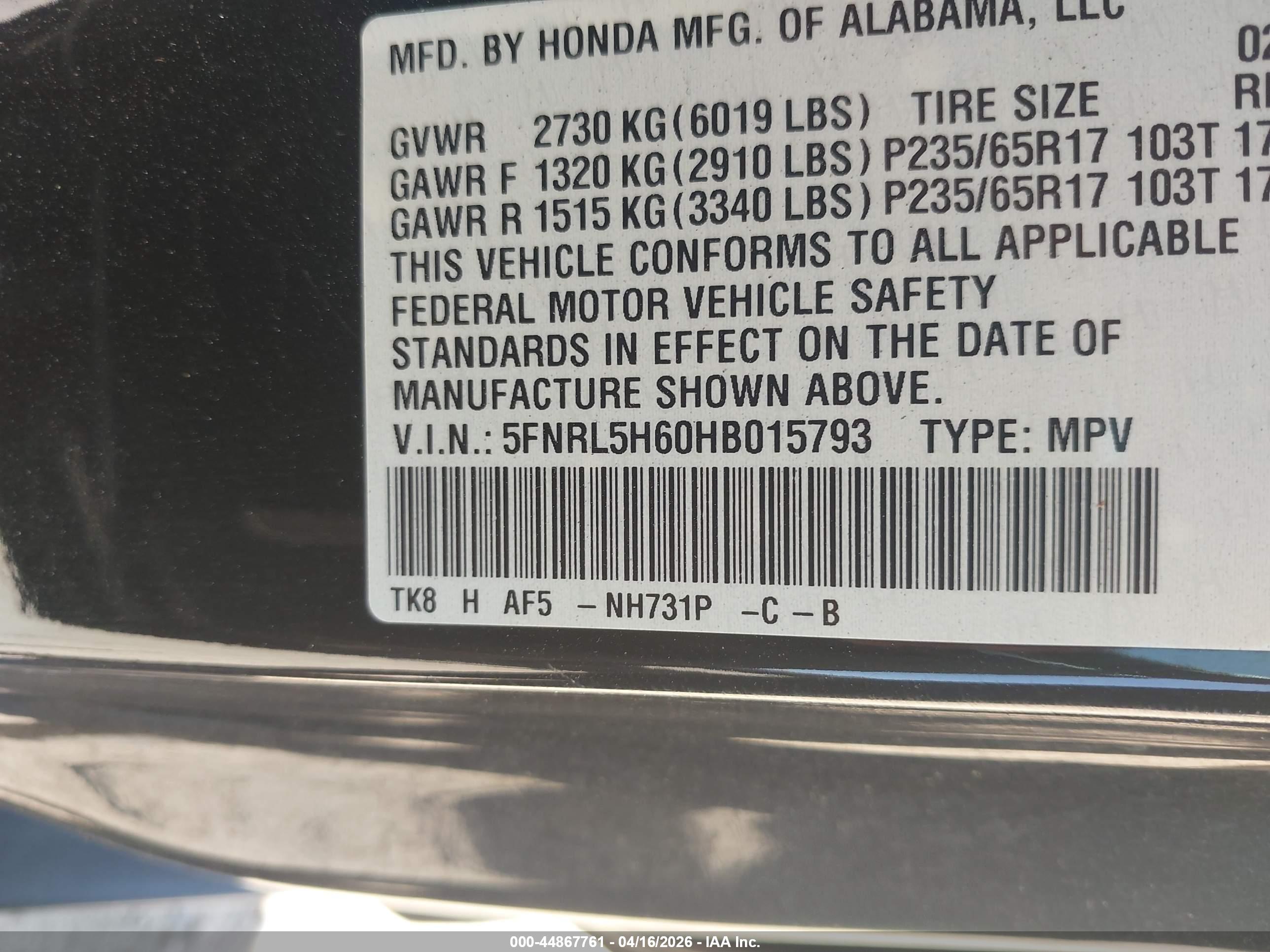 HONDA ODYSSEY image 9