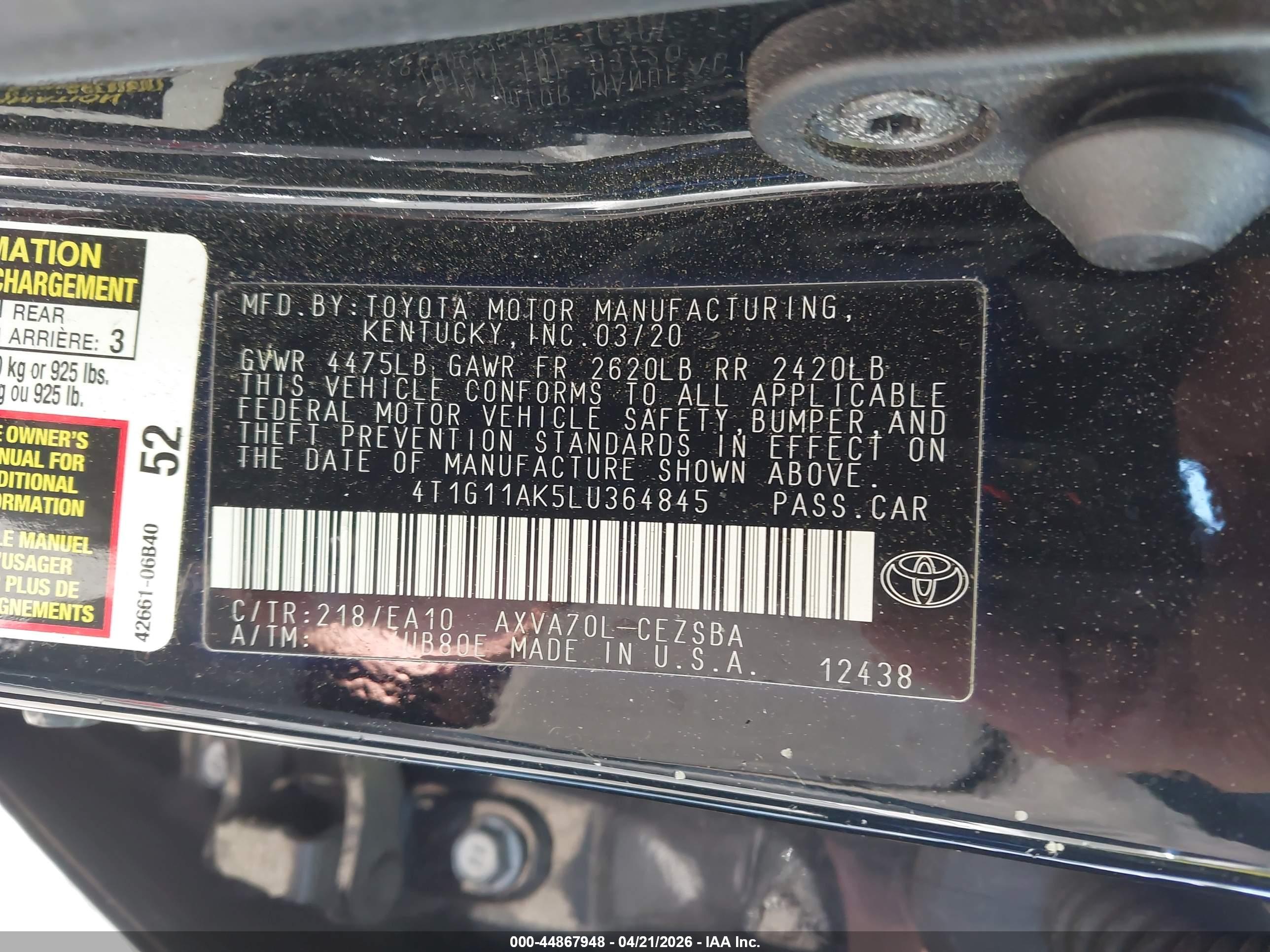 TOYOTA CAMRY image 9