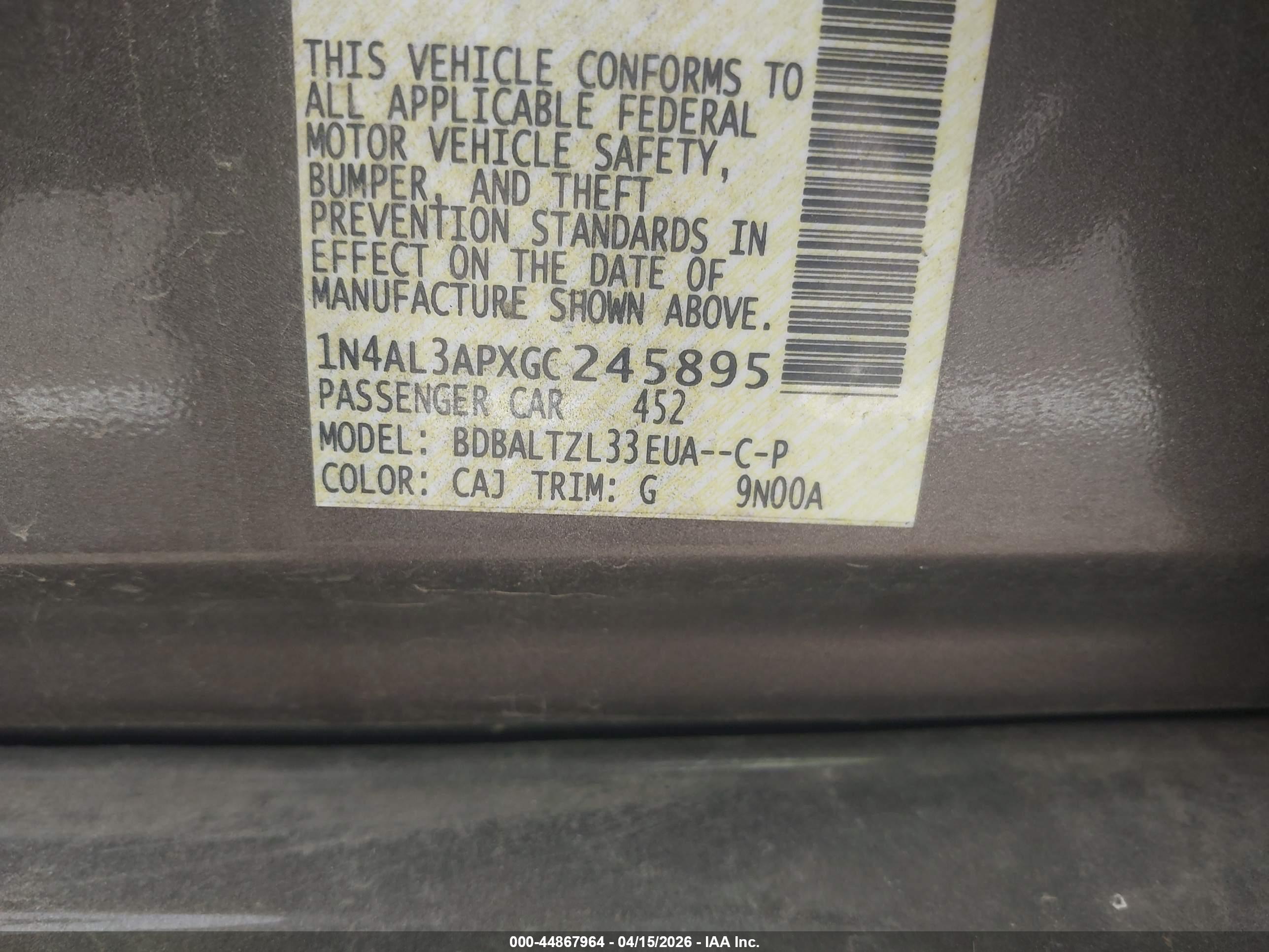 NISSAN ALTIMA image 9